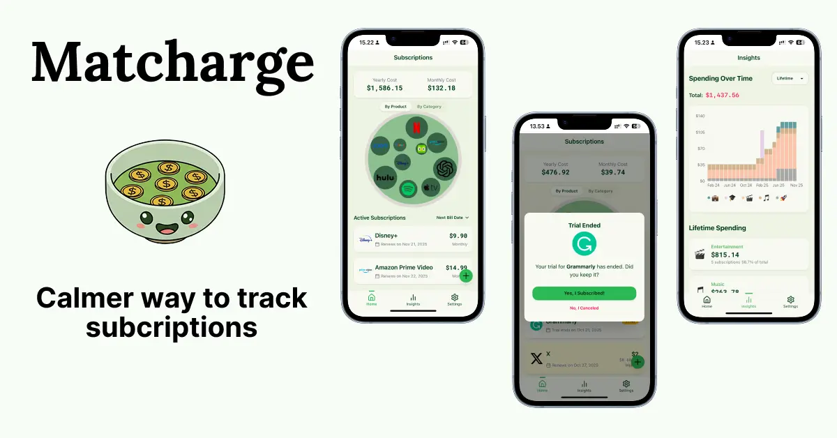 Screenshot 4 of Matcharge - Subscription Manager