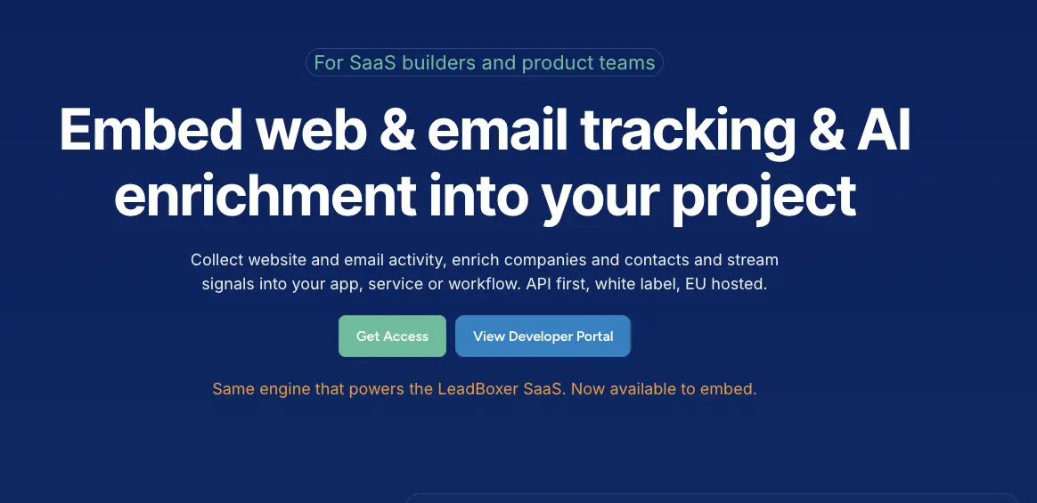 Screenshot 1 of LeadBoxer Platform