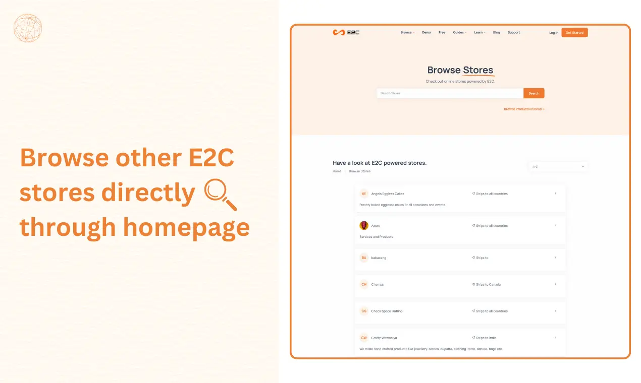 Screenshot 2 of E2C Store