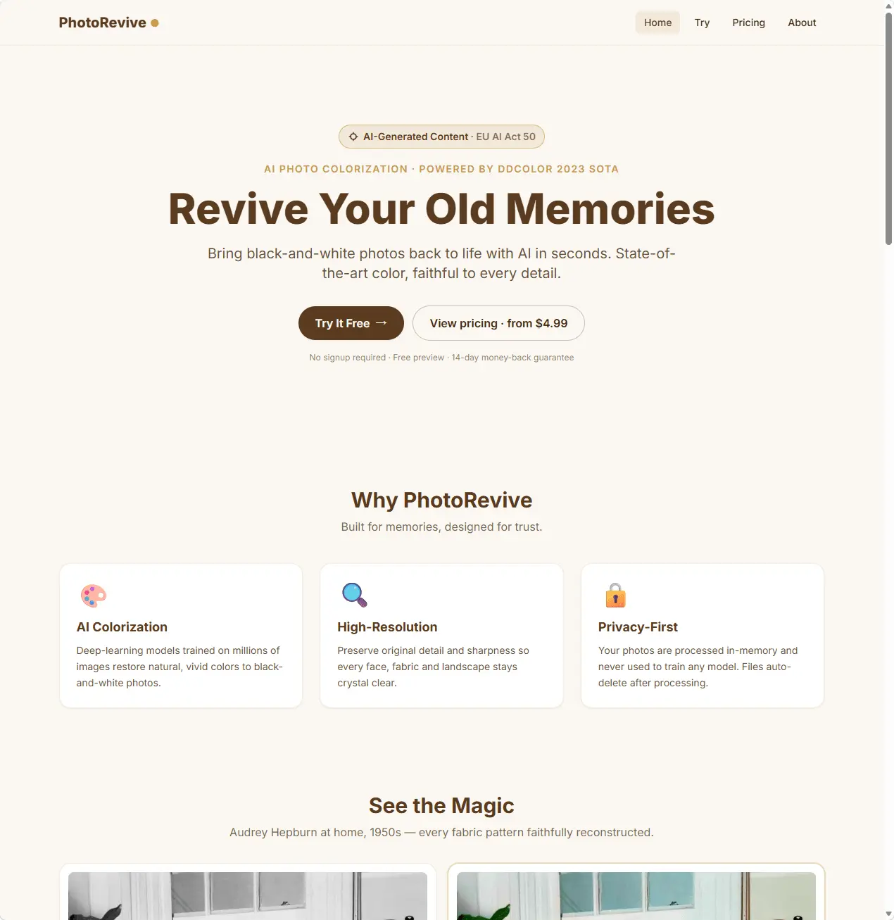 Screenshot 1 of PhotoRevive