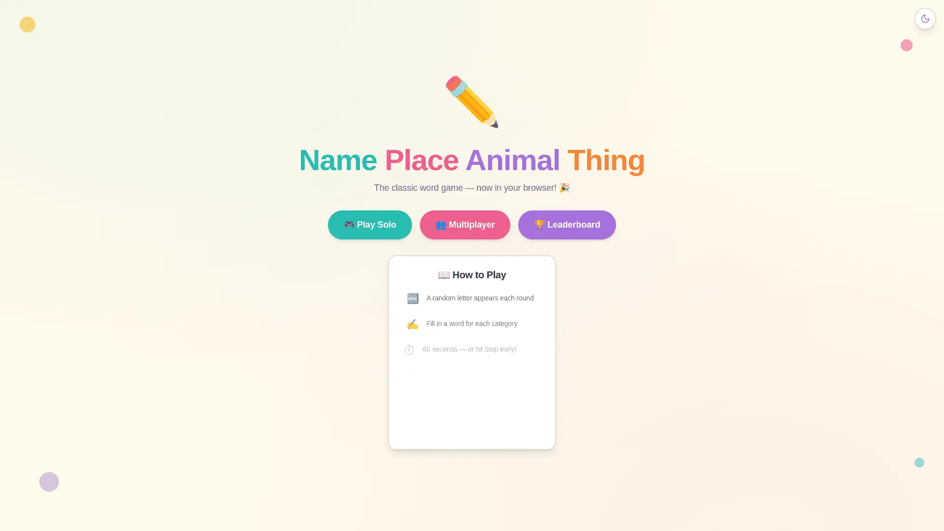 Screenshot 1 of Word Game