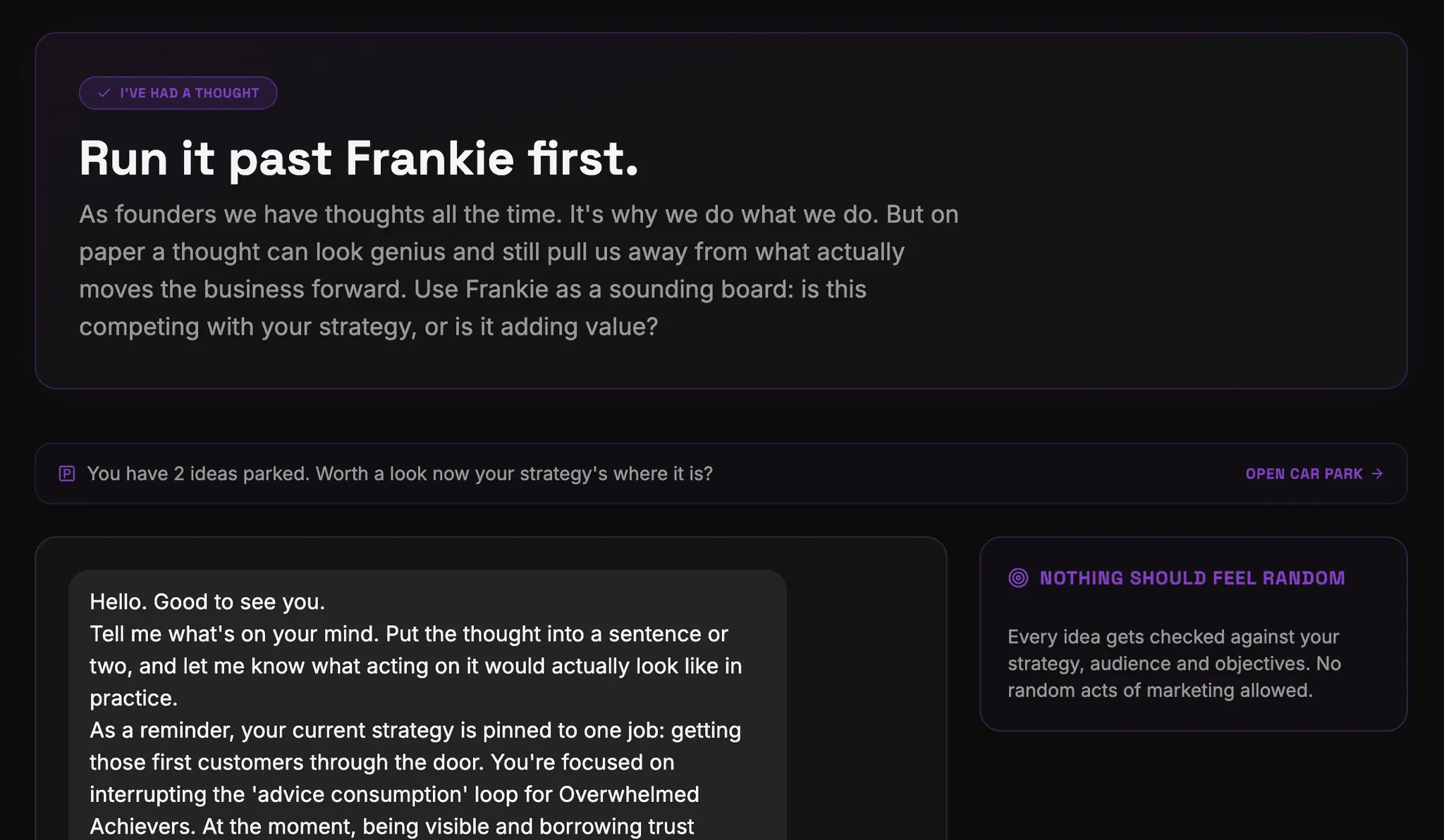 Screenshot 3 of Frankie Marketing Brain