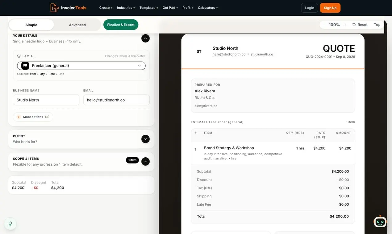 Screenshot 1 of InvoiceTools