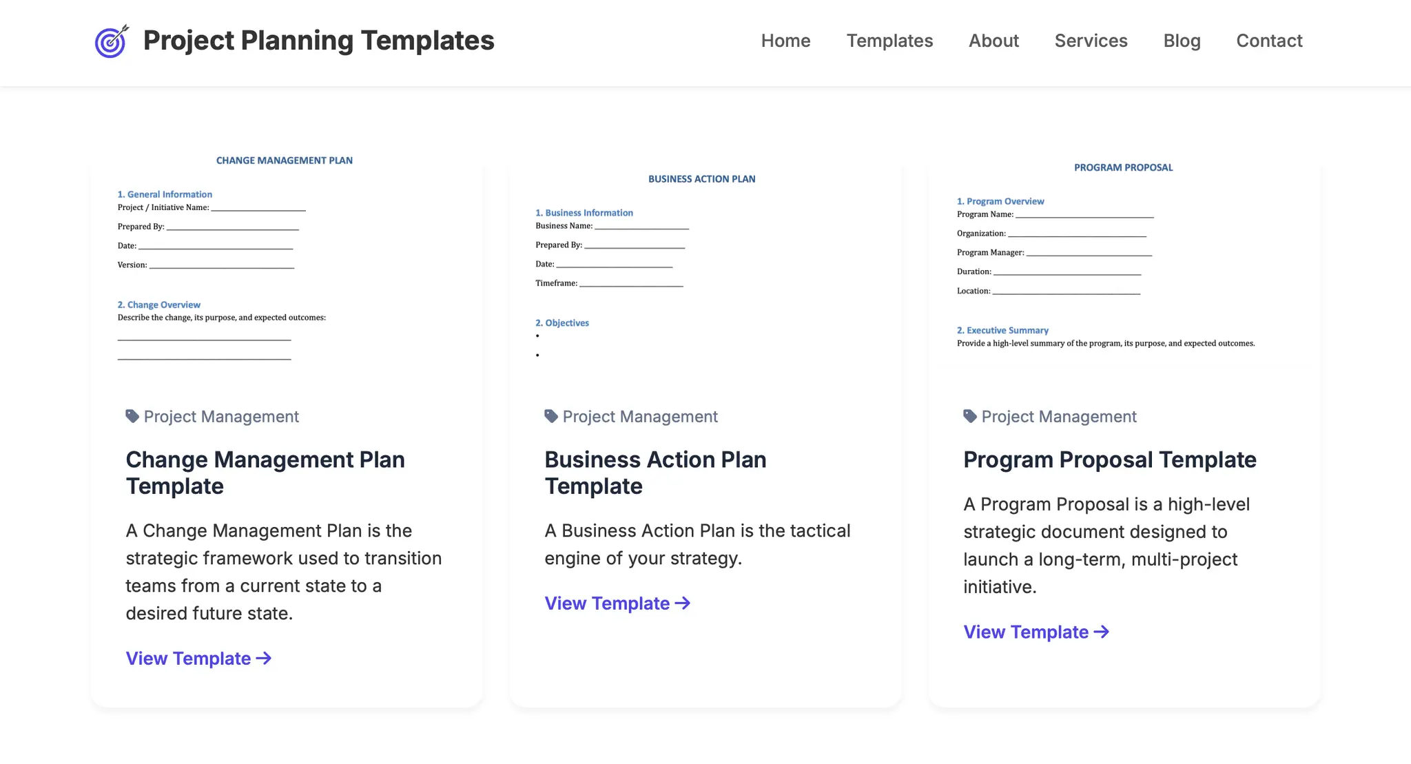 Screenshot 2 of Project Planning Templates