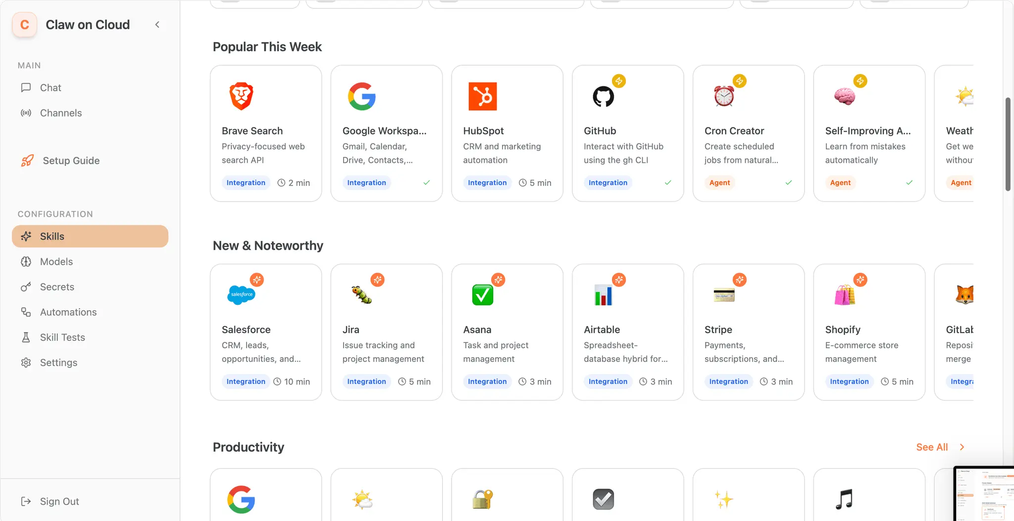 Screenshot 3 of Claw on cloud Openclaw but secure