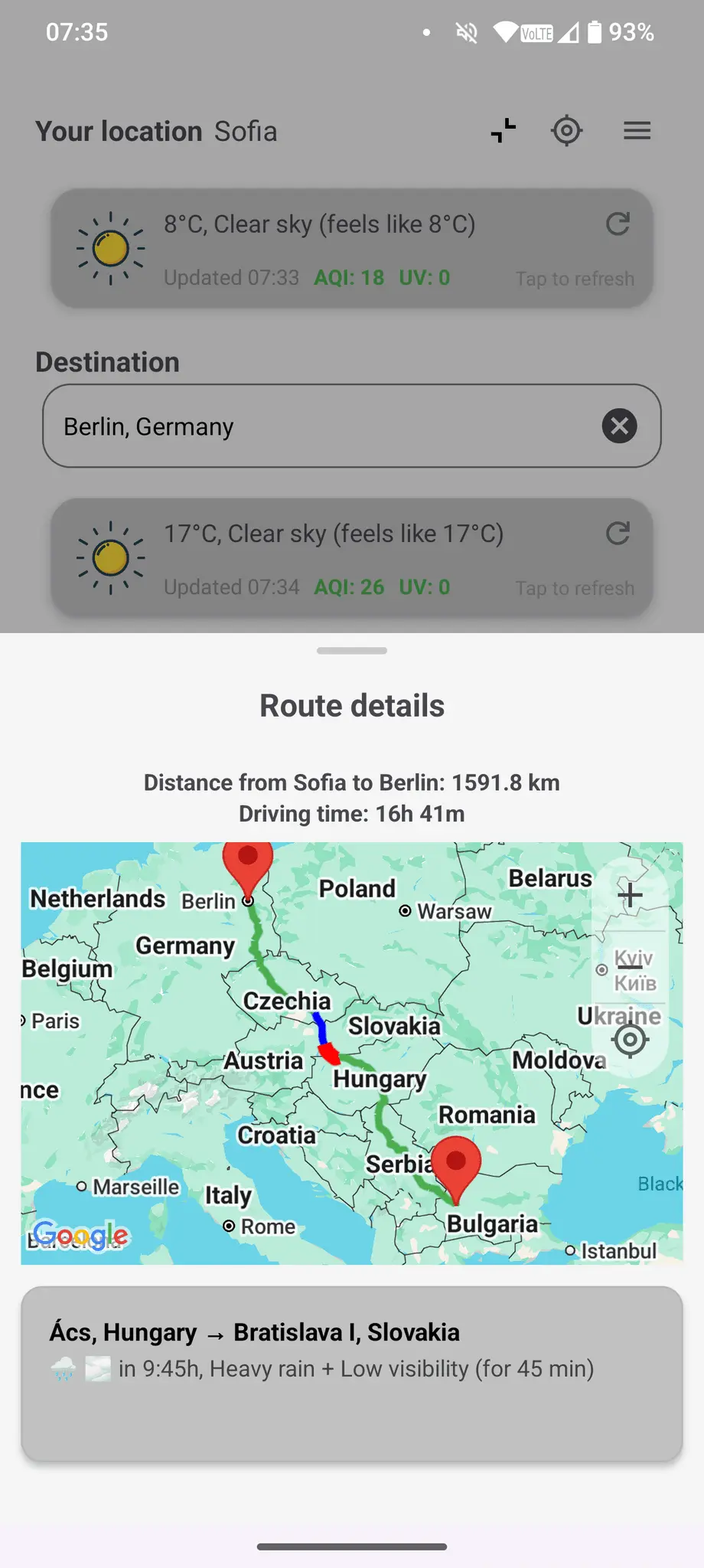 Screenshot 5 of WeatherRoute: Safer Navigation