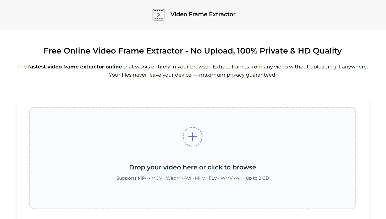 Screenshot 1 of Video Frame Extractor