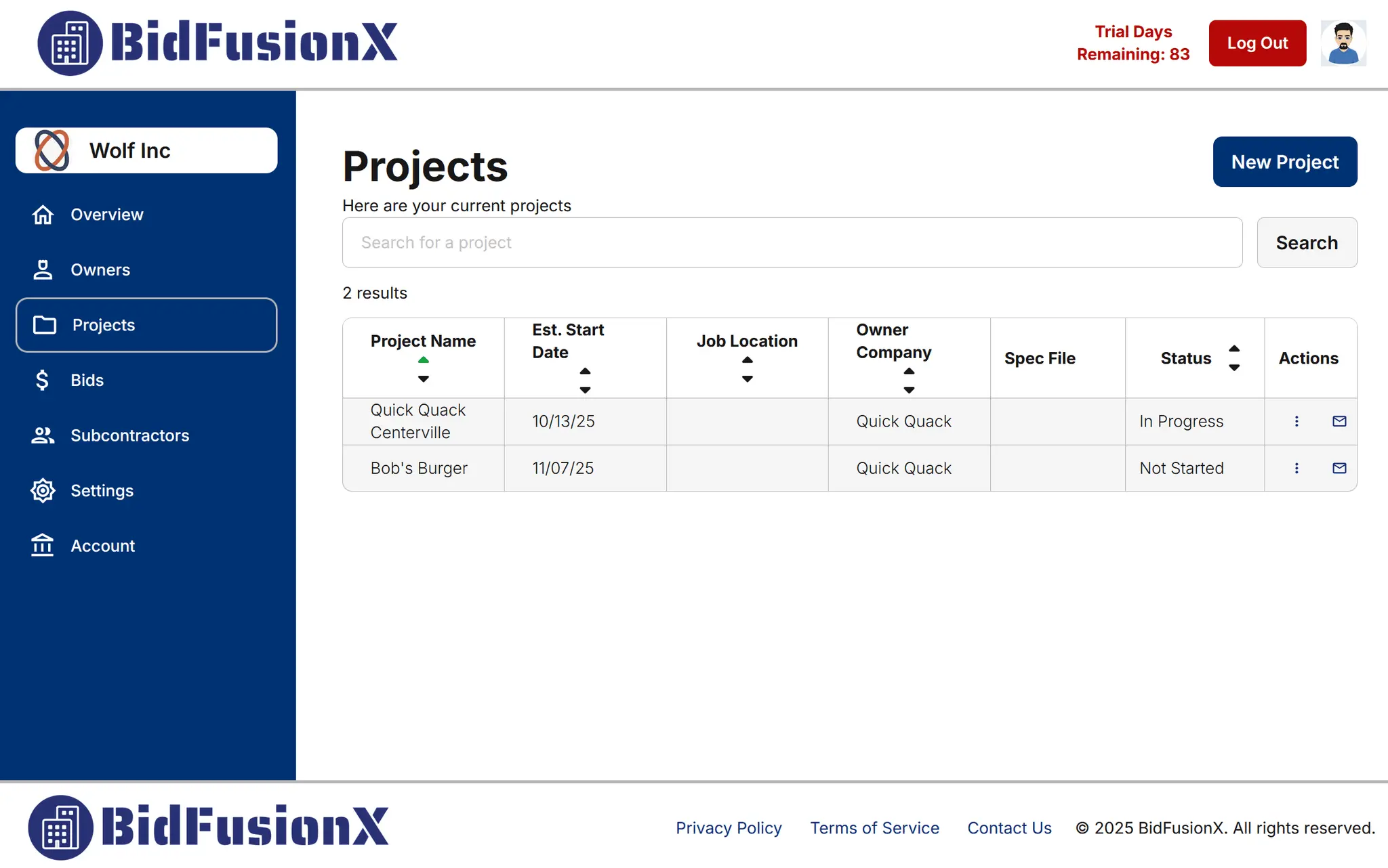 Screenshot 2 of BidFusionX