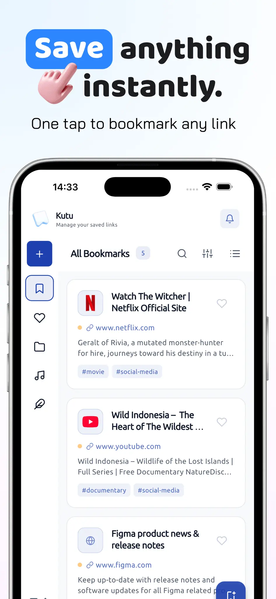 Screenshot 1 of Kutu: Manage Your All Links One Place
