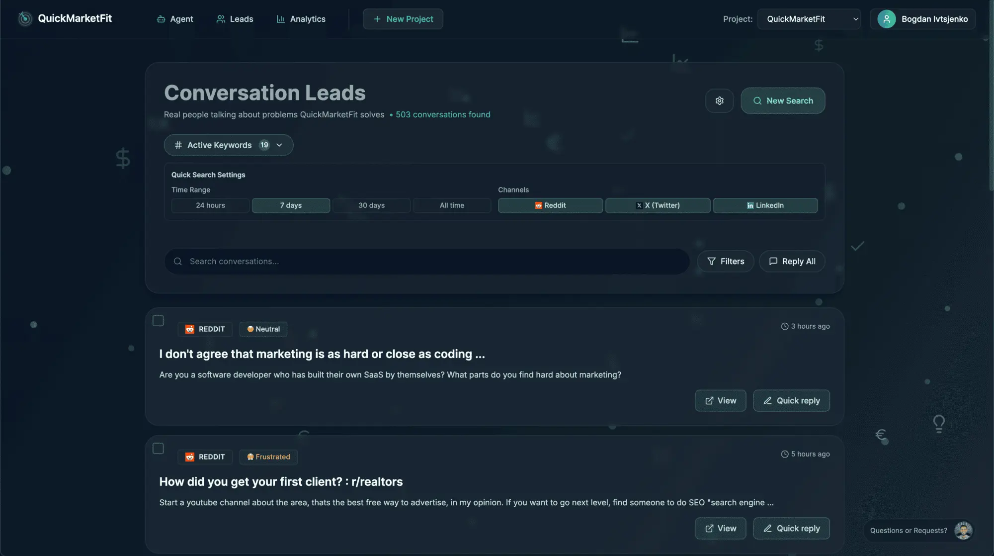 Screenshot 2 of QuickMarketfit