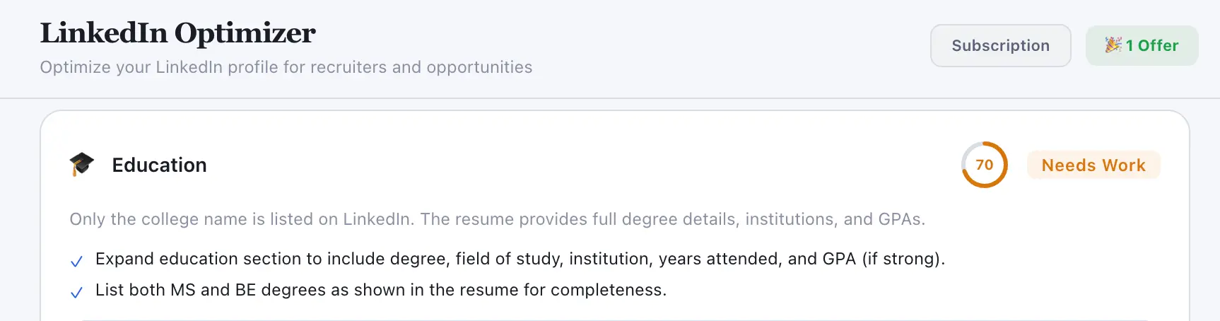 Screenshot 1 of CareerAutoPilot AI