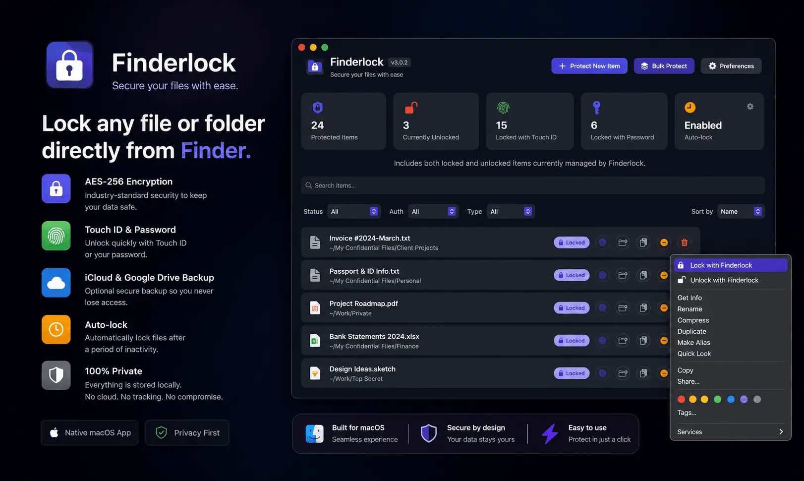 Screenshot 1 of Finderlock