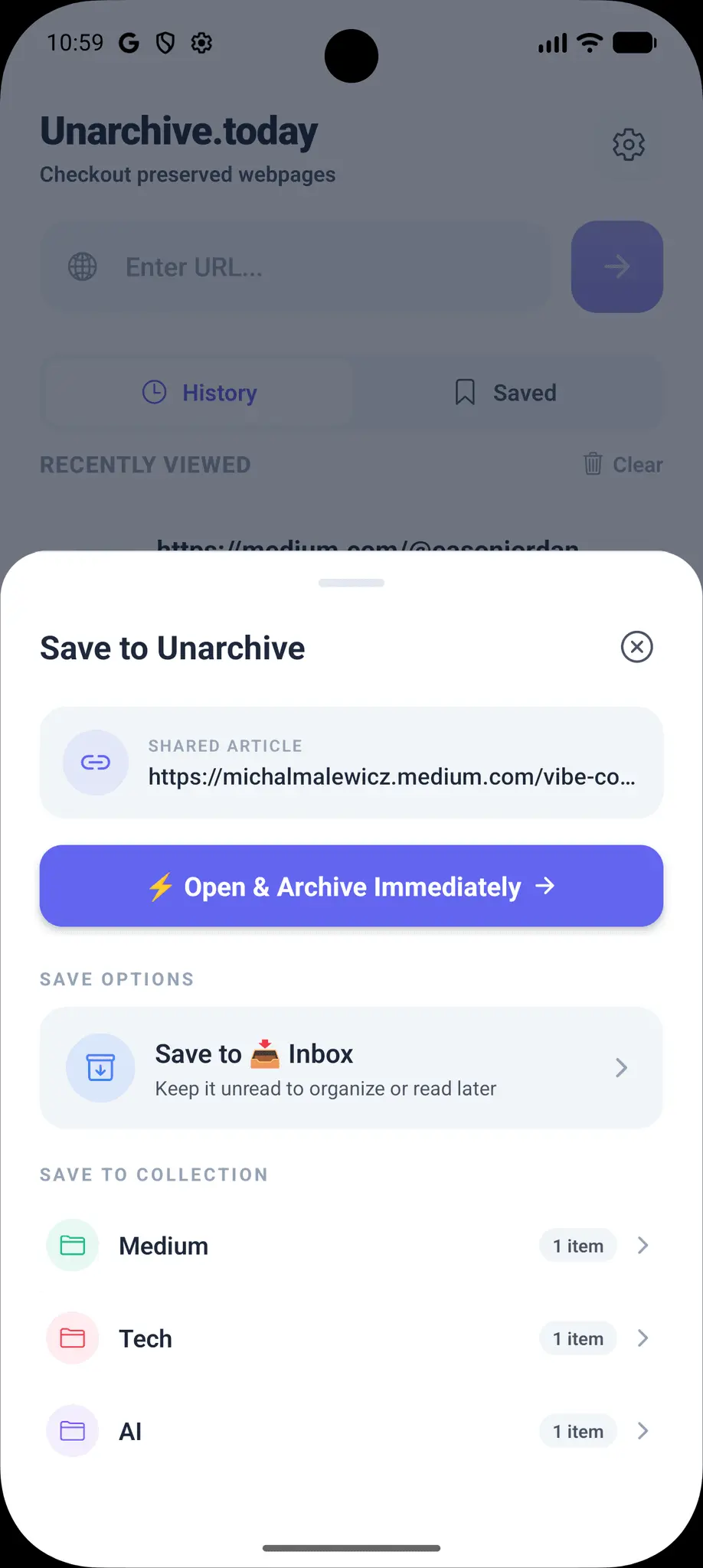 Screenshot 10 of Unarchive.today