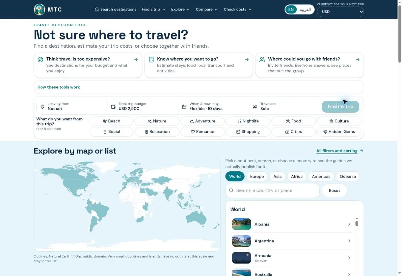 Screenshot 1 of My Travel Choices