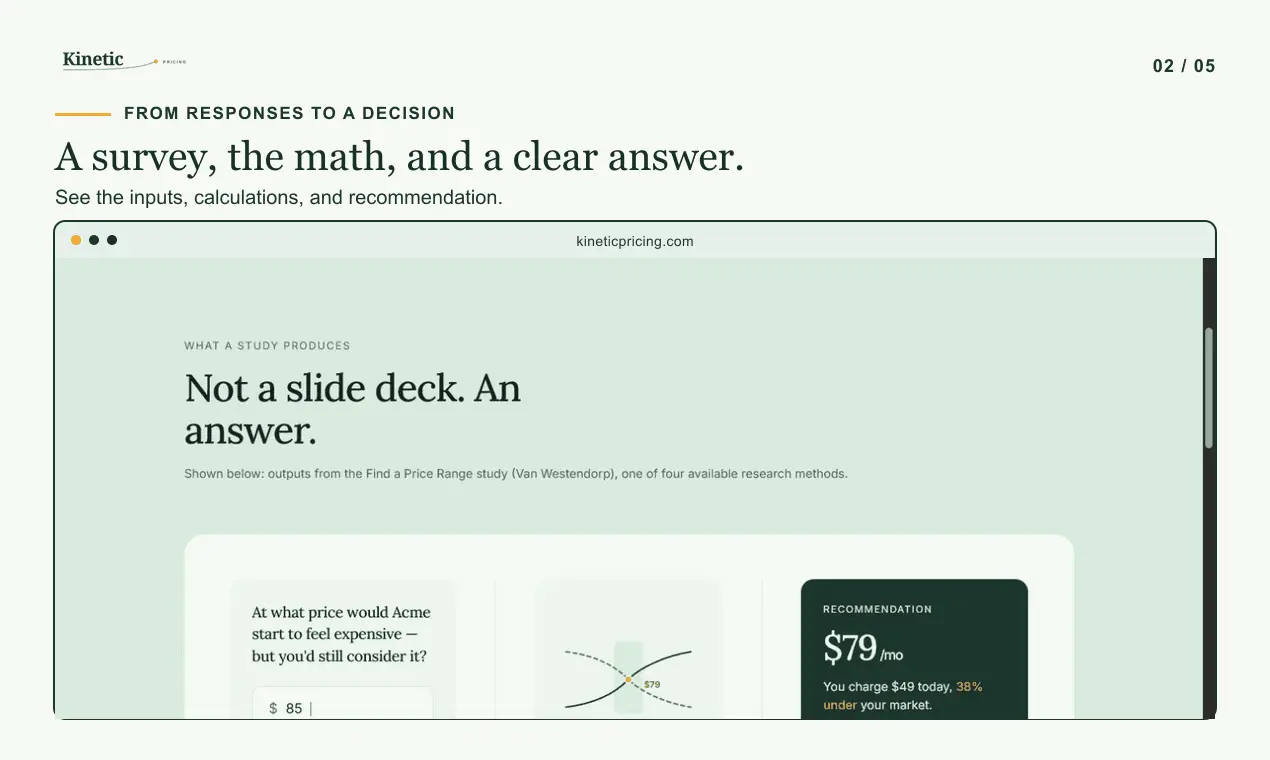 Screenshot 2 of Kinetic Pricing