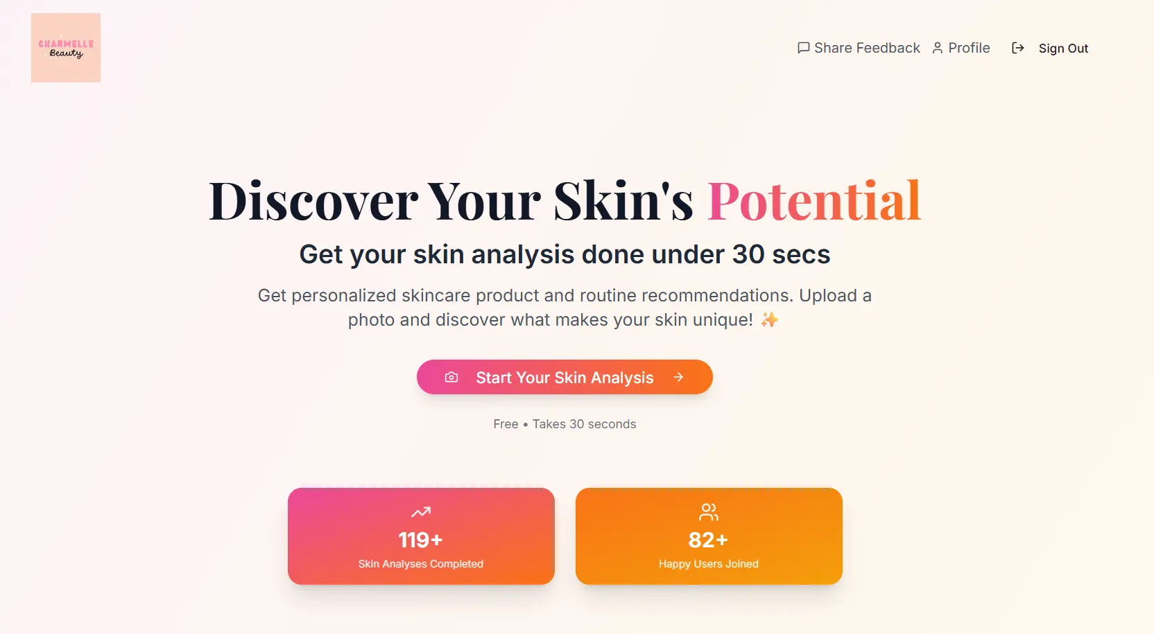 Screenshot 3 of CharmAI - AI skincare coach