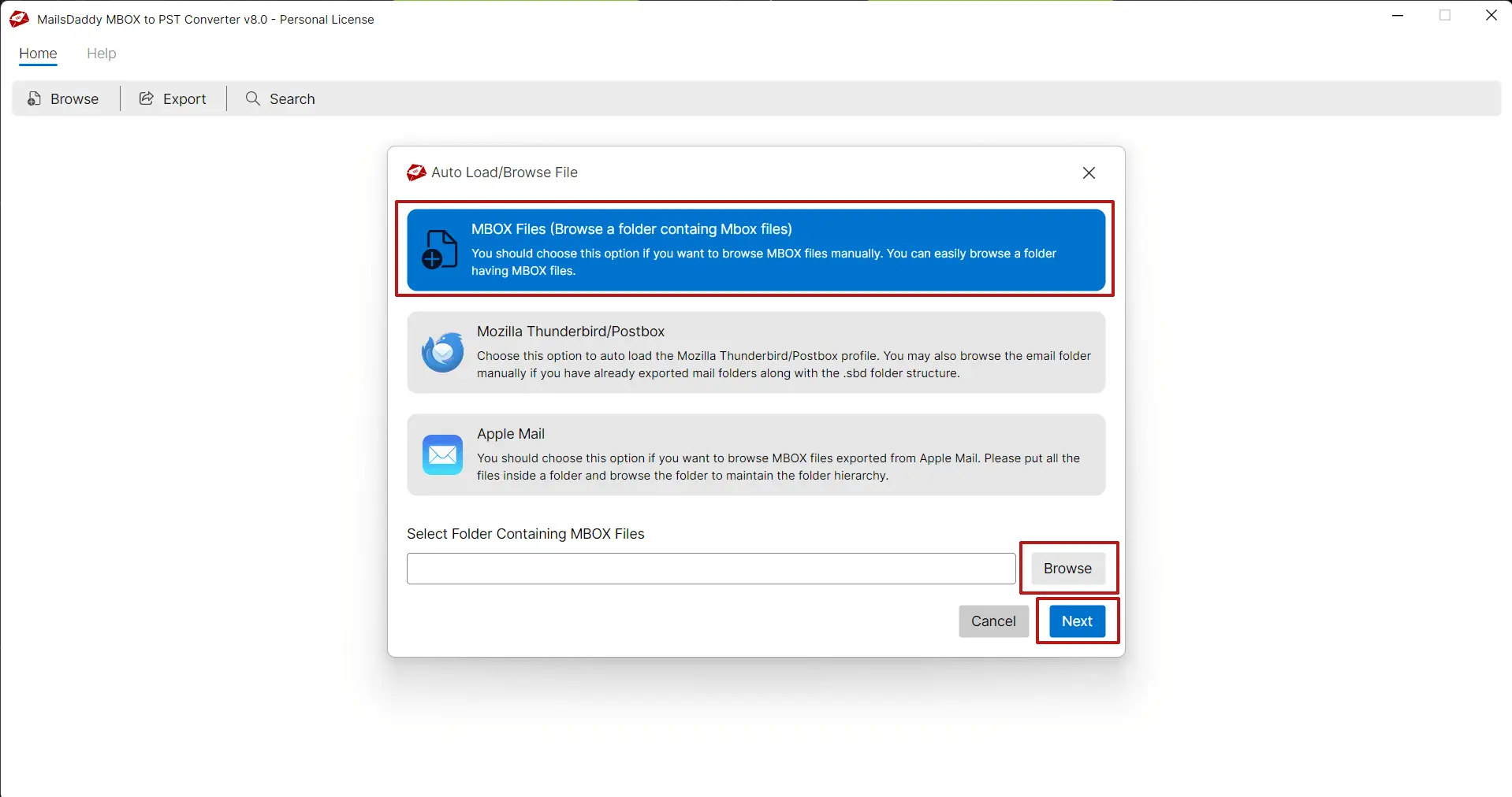 Screenshot 2 of MBOX to PST Converter Tool
