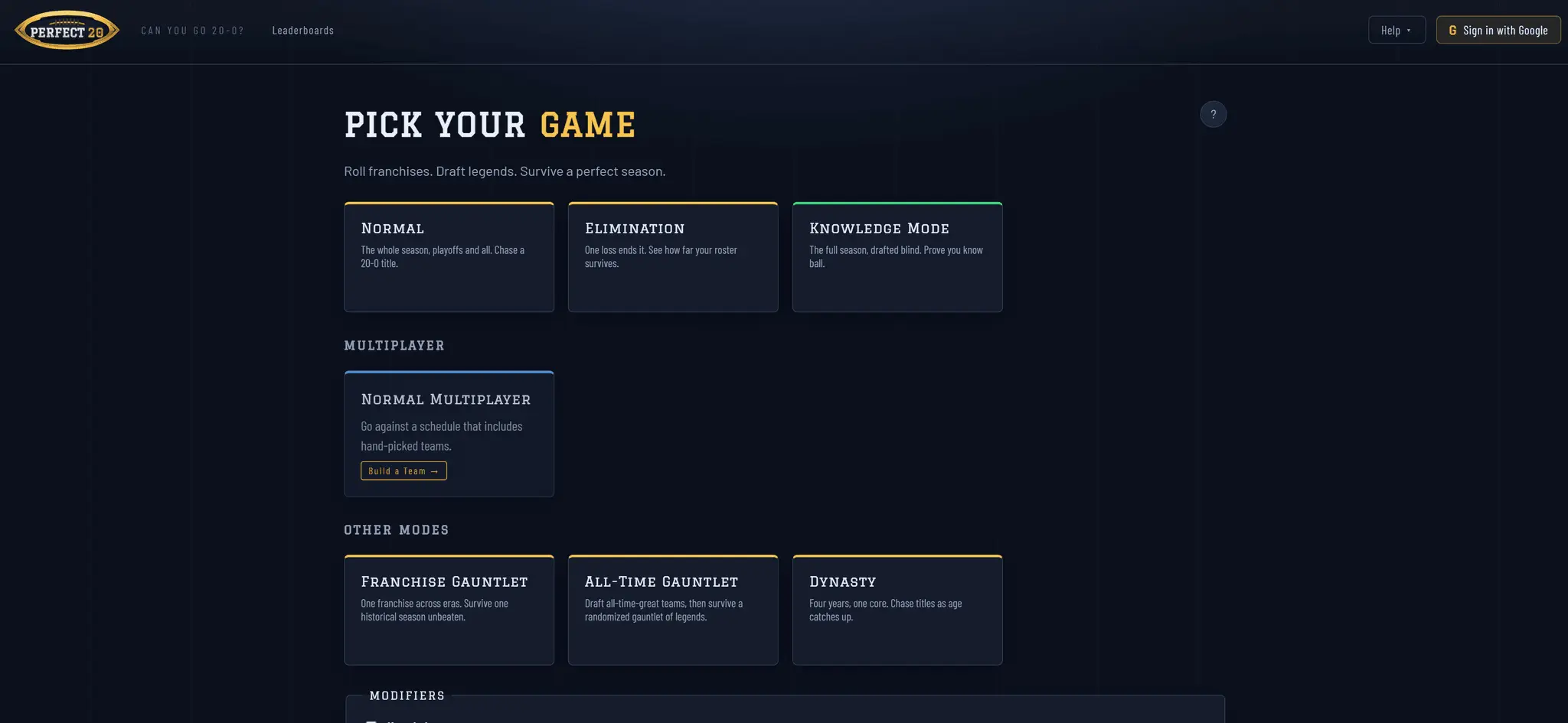 Screenshot 1 of Perfect 20