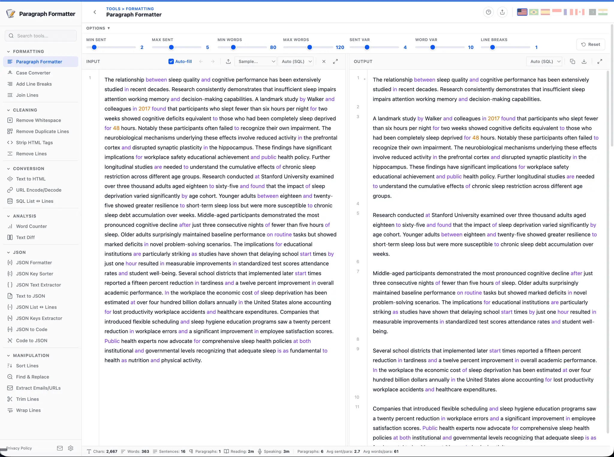 Screenshot 4 of Paragraph Formatter