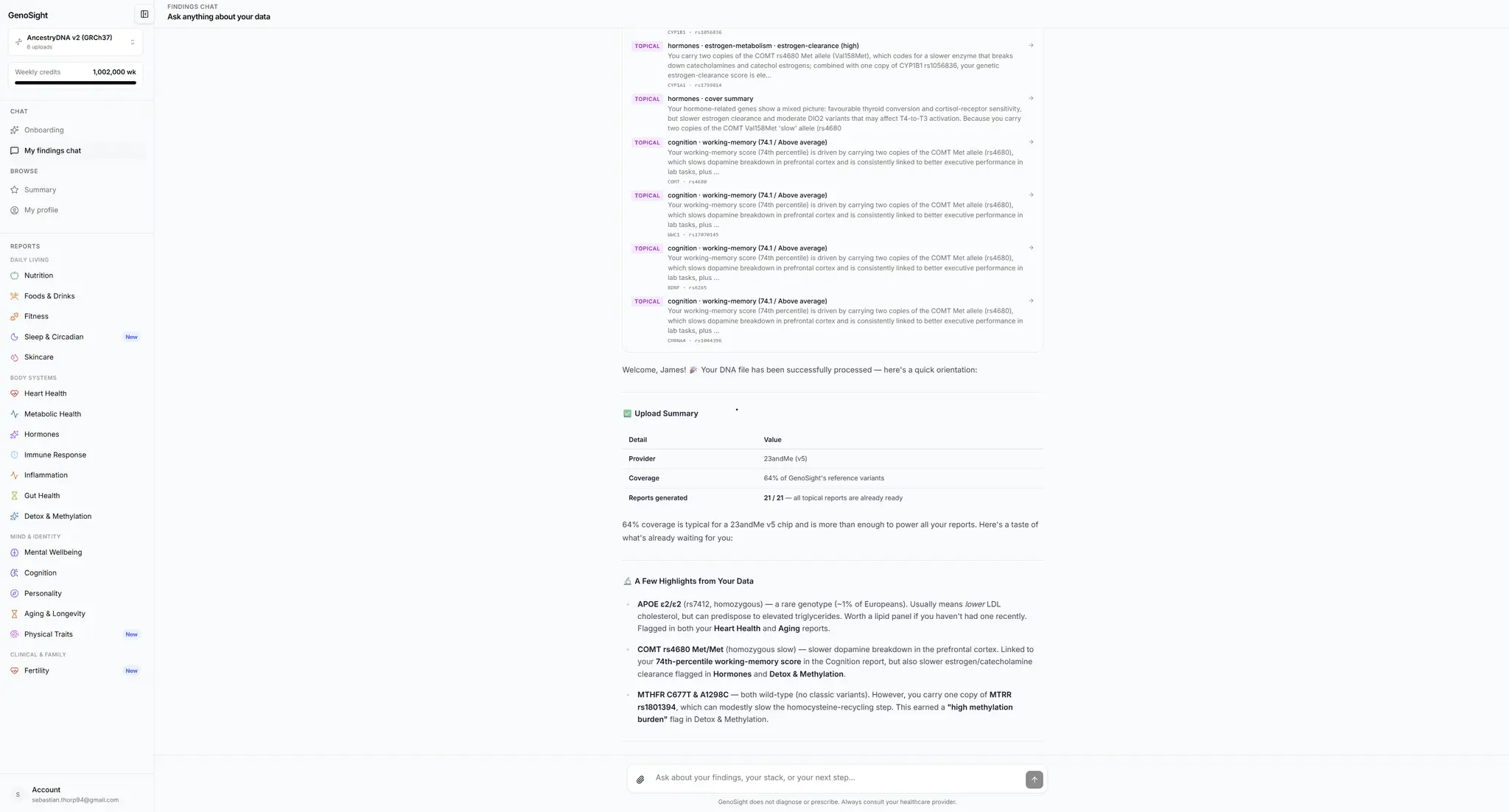 Screenshot 2 of Genosight