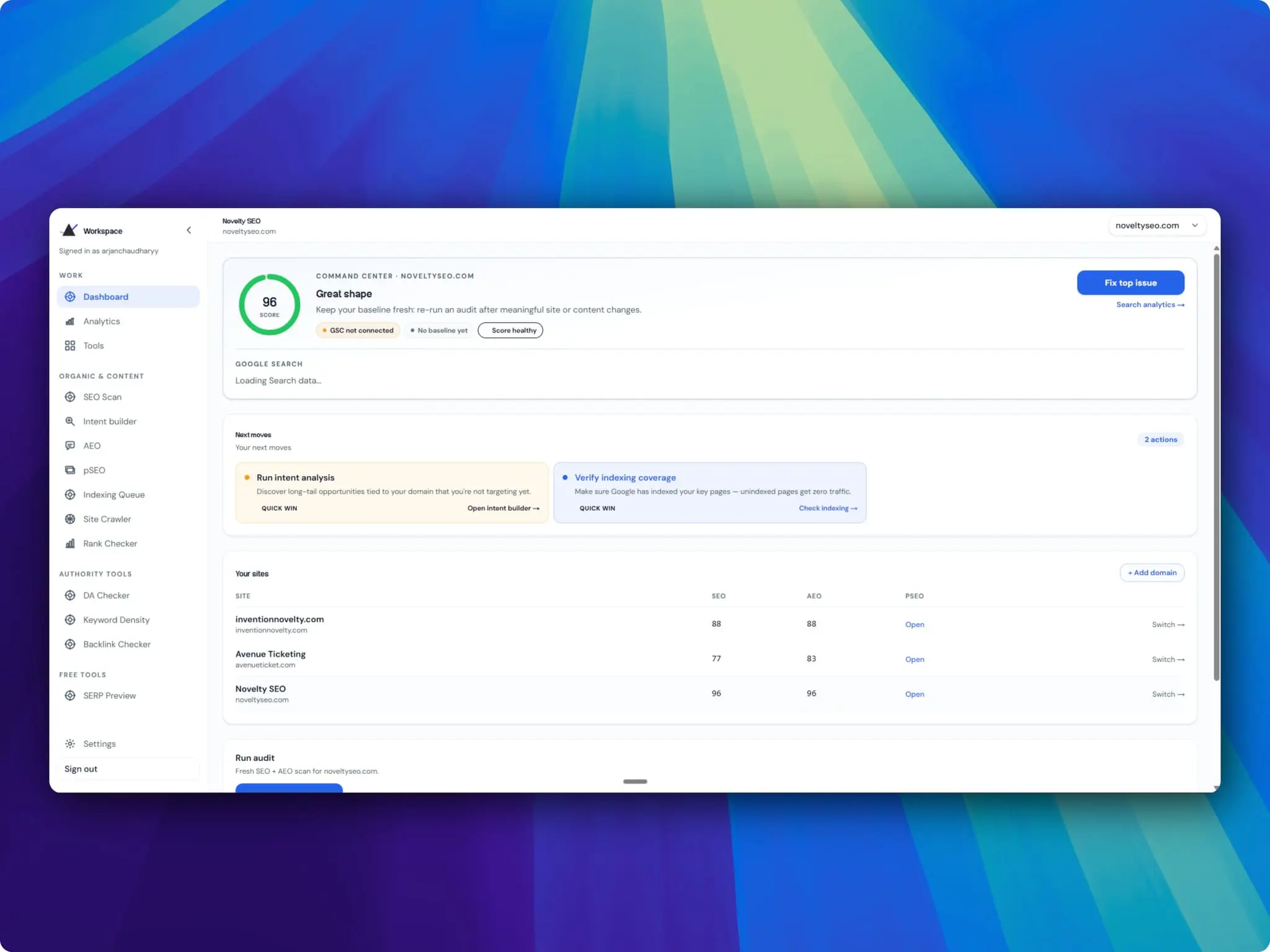 Screenshot 3 of Novelty SEO