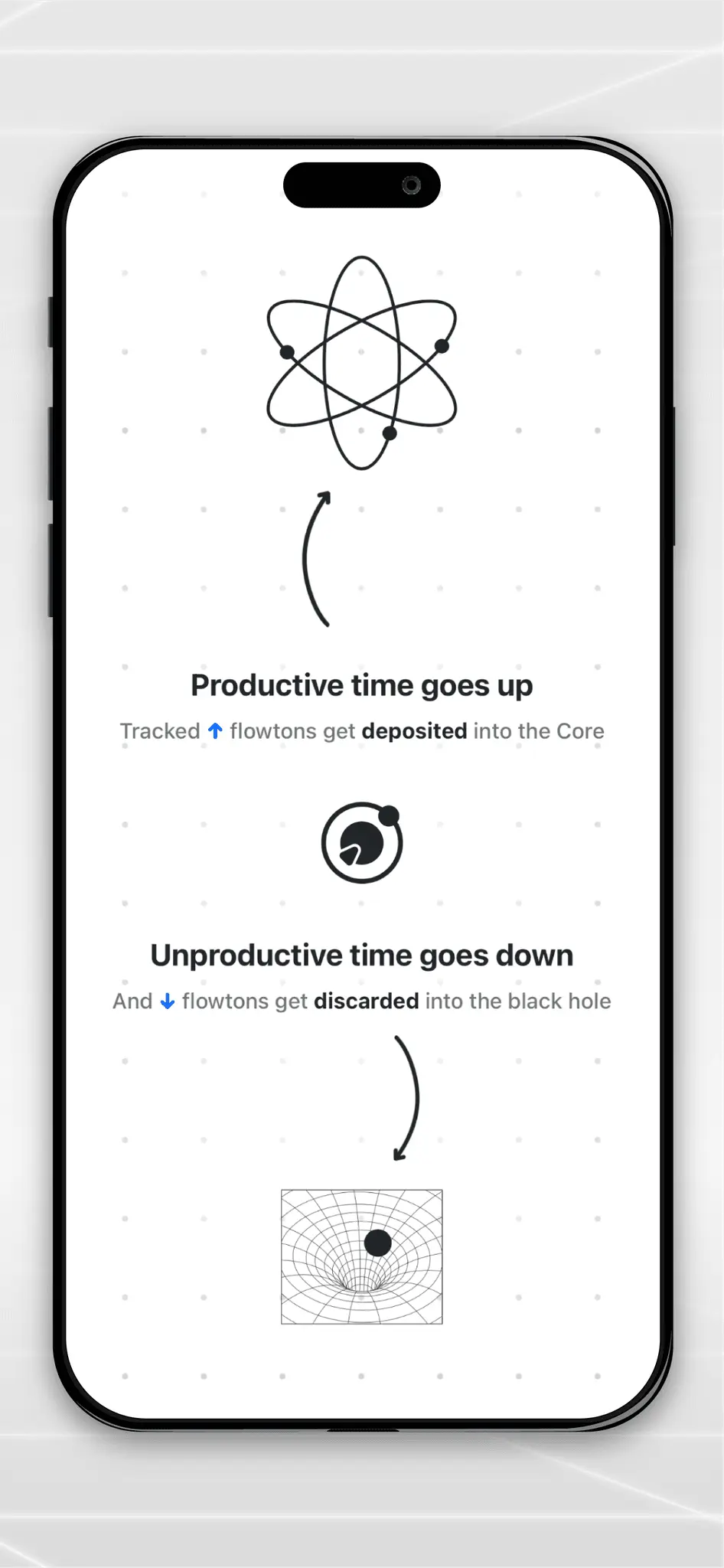 Screenshot 7 of Flowton: the "time particle"