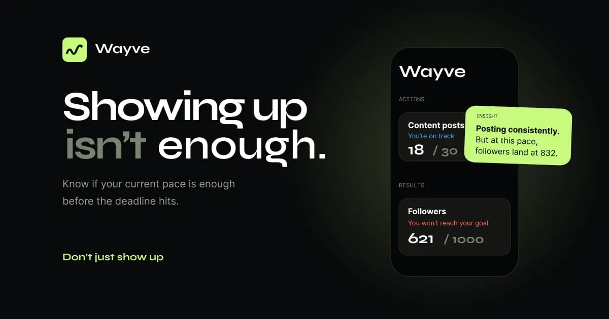 Screenshot 1 of Wayve: Goal & Deadline Tracker