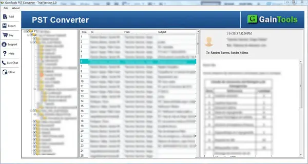Screenshot 3 of GainTools PST Converter