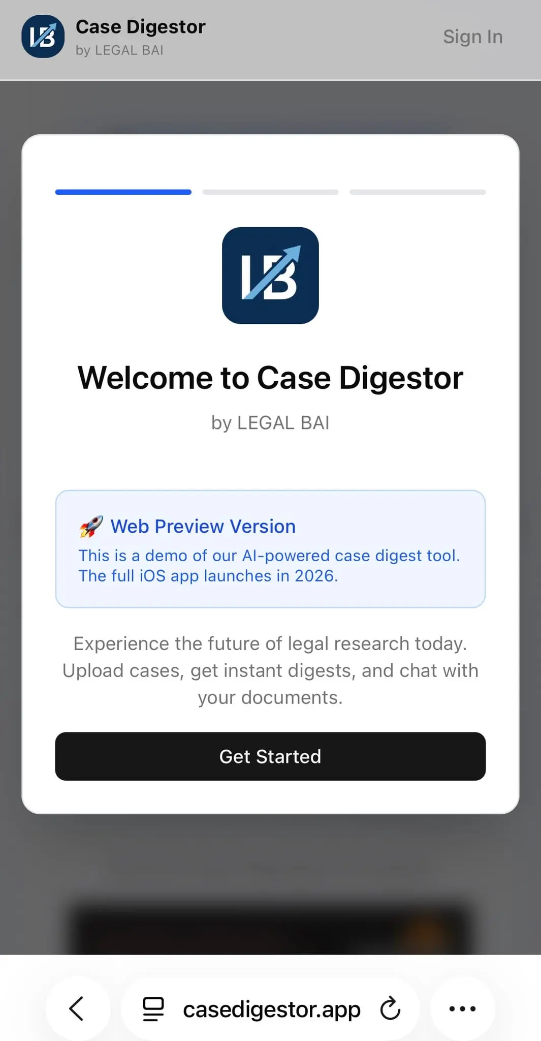 Screenshot 1 of Case Digestor