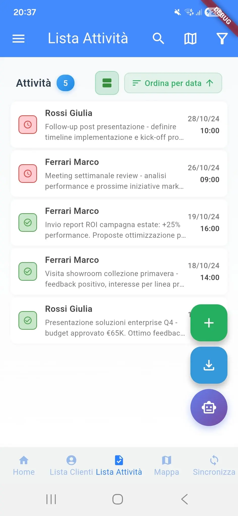 Screenshot 1 of Pocket Cliente & Agenda AI