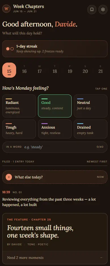 Screenshot 2 of Week Chapters