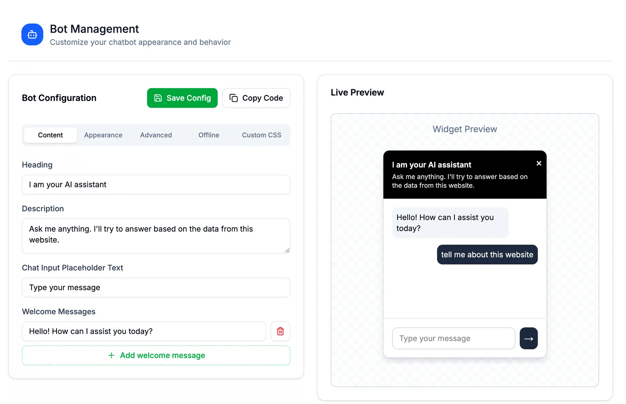 Screenshot 4 of ZynfoAI - Build AI Chatbots for Customer