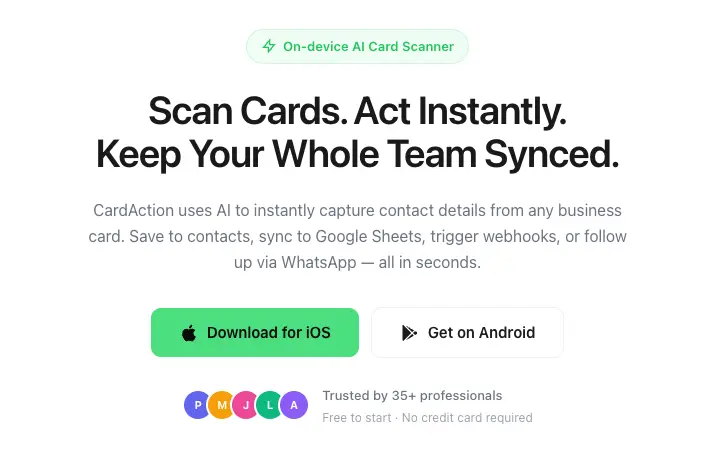 Screenshot 1 of CardAction