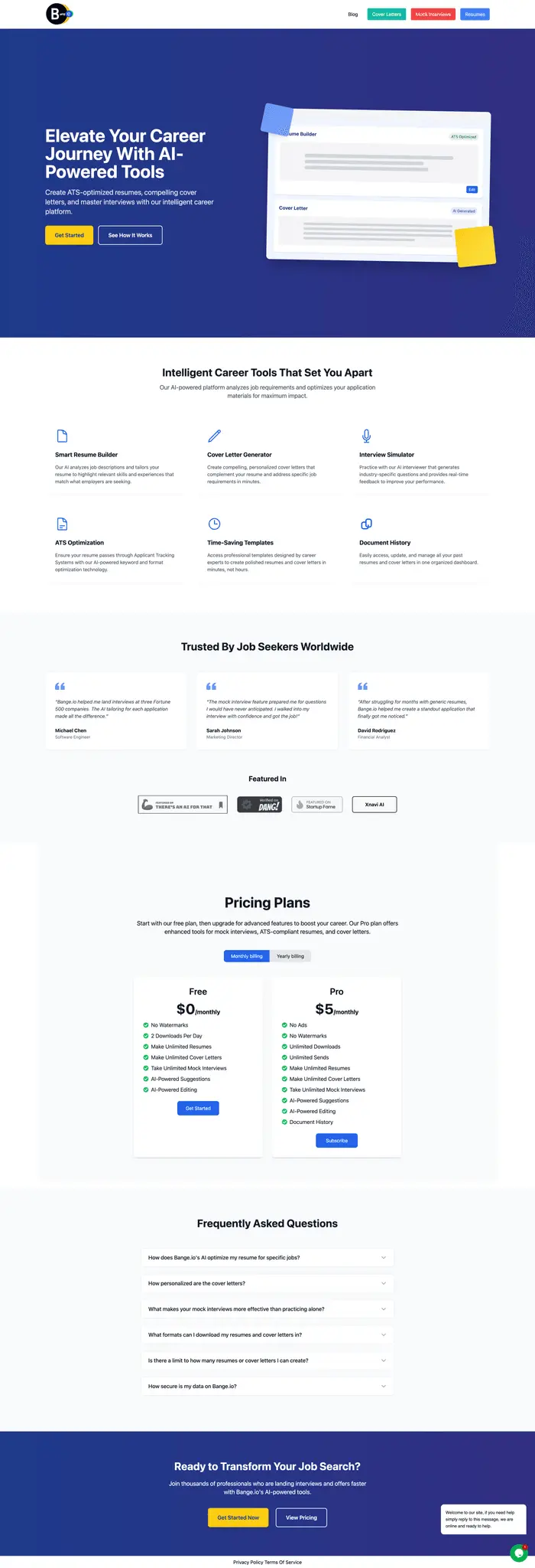Screenshot 1 of Bange.io - Empower Your Job Applications