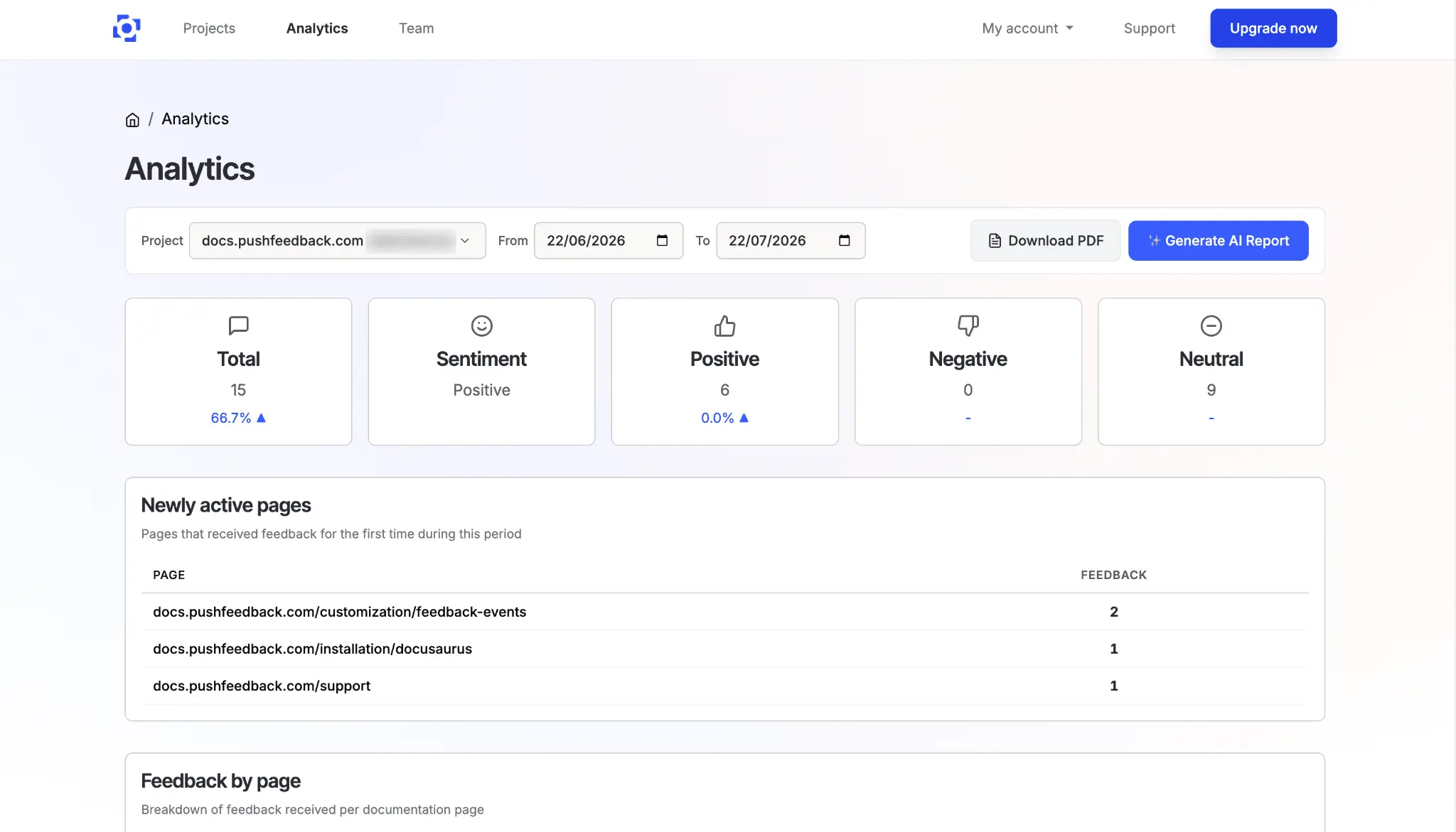 Screenshot 2 of PushFeedback