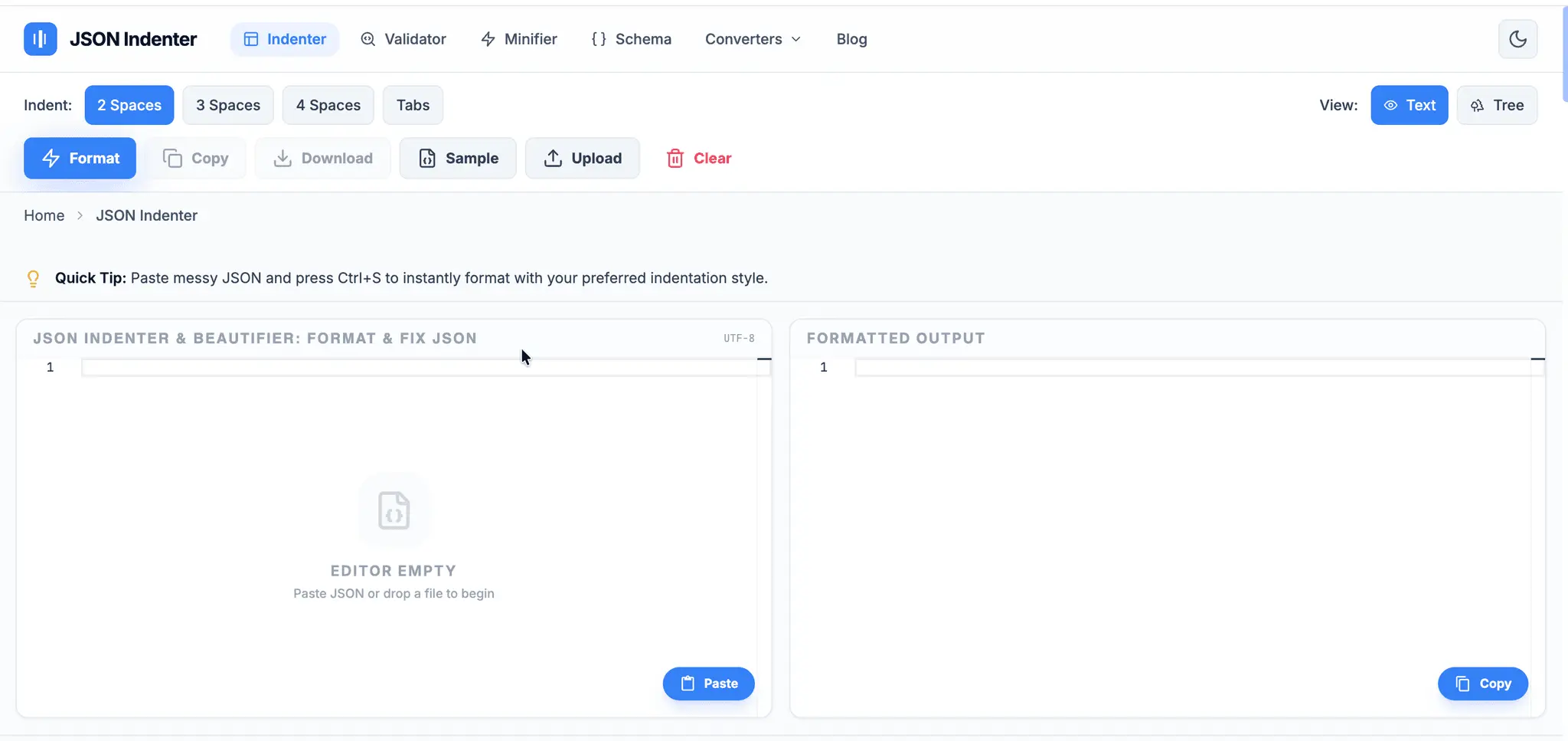 Screenshot 1 of JSON Indenter