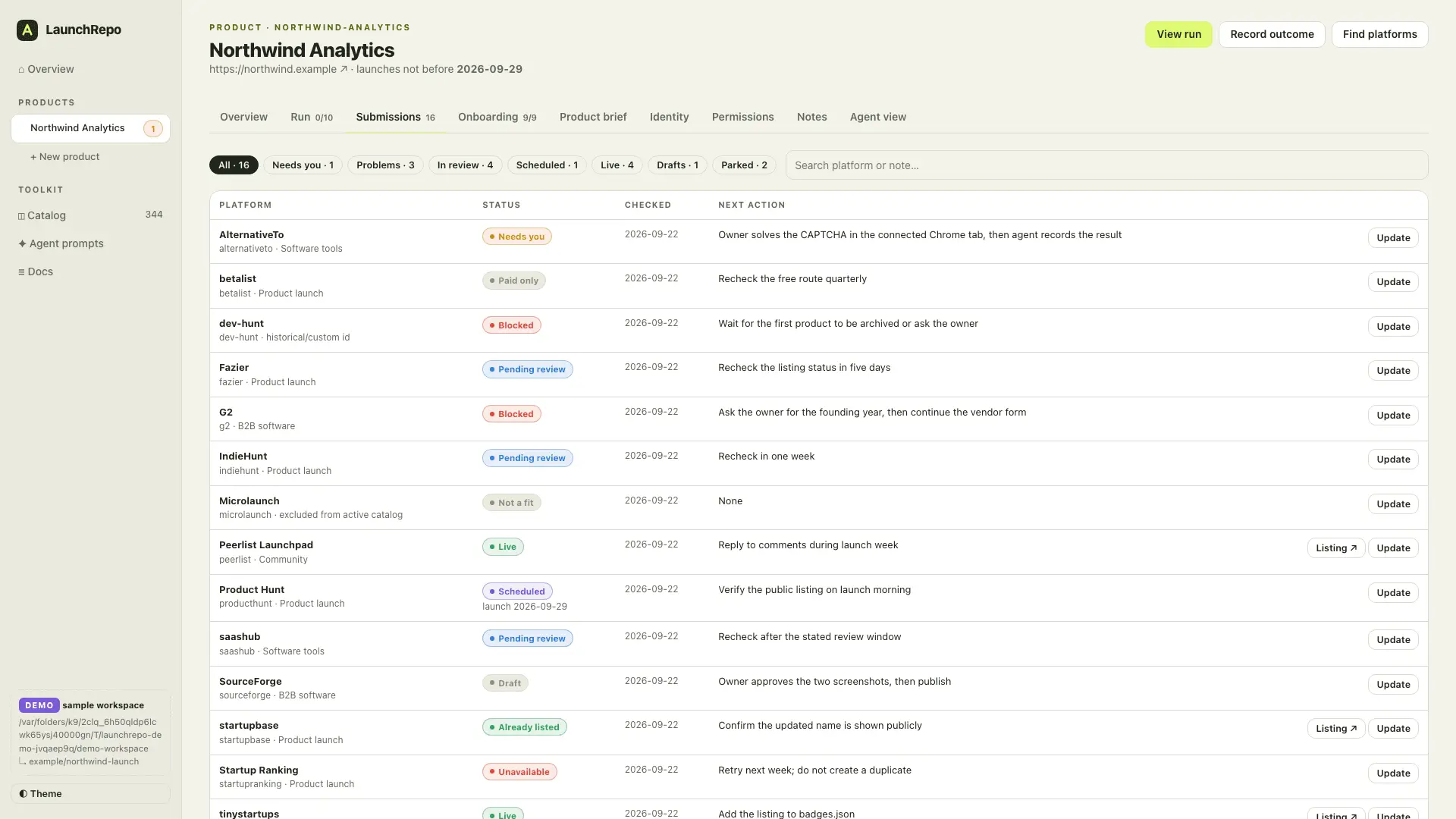 Screenshot 3 of LaunchRepo
