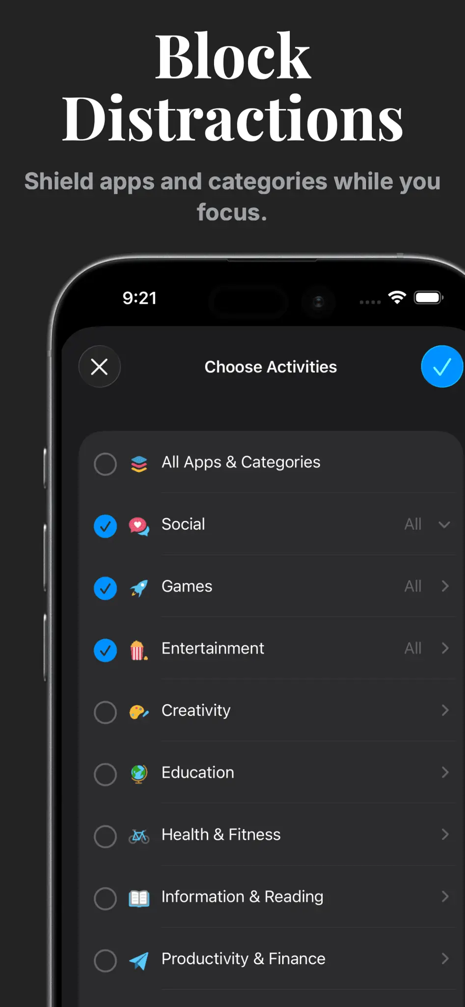 Screenshot 2 of Zone: Focus Timer & Blocker
