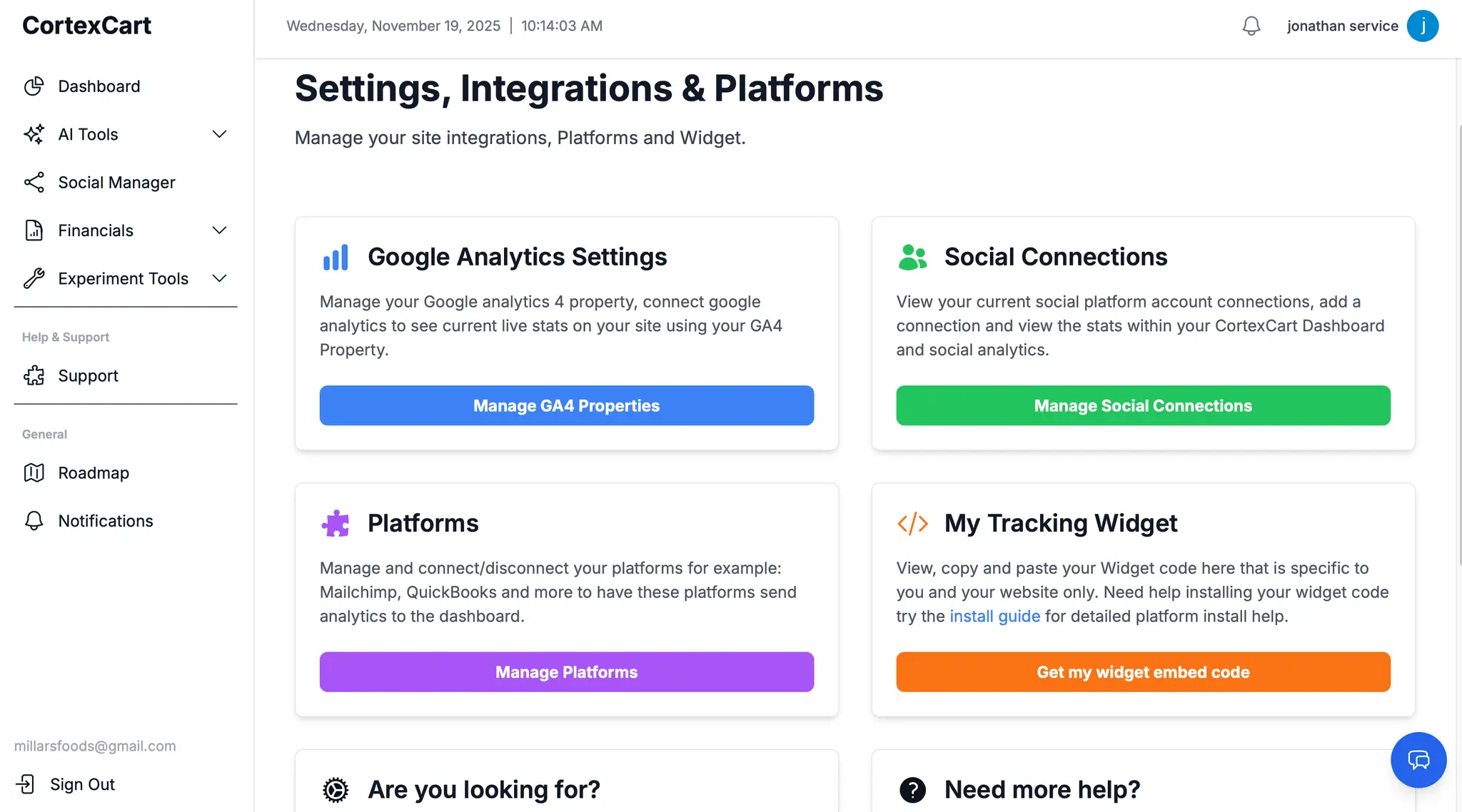 Screenshot 9 of Cortexcart Insight Dashboard