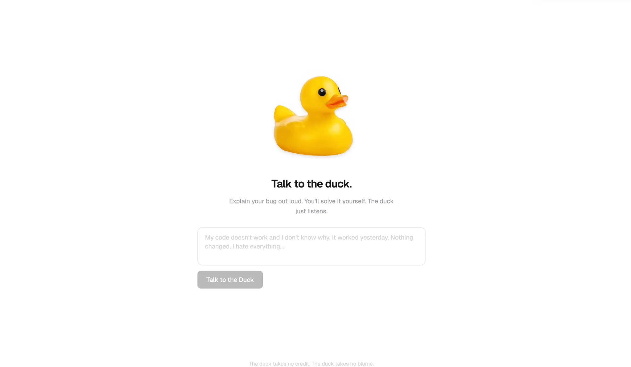 Screenshot 1 of Explain your bug to the duck