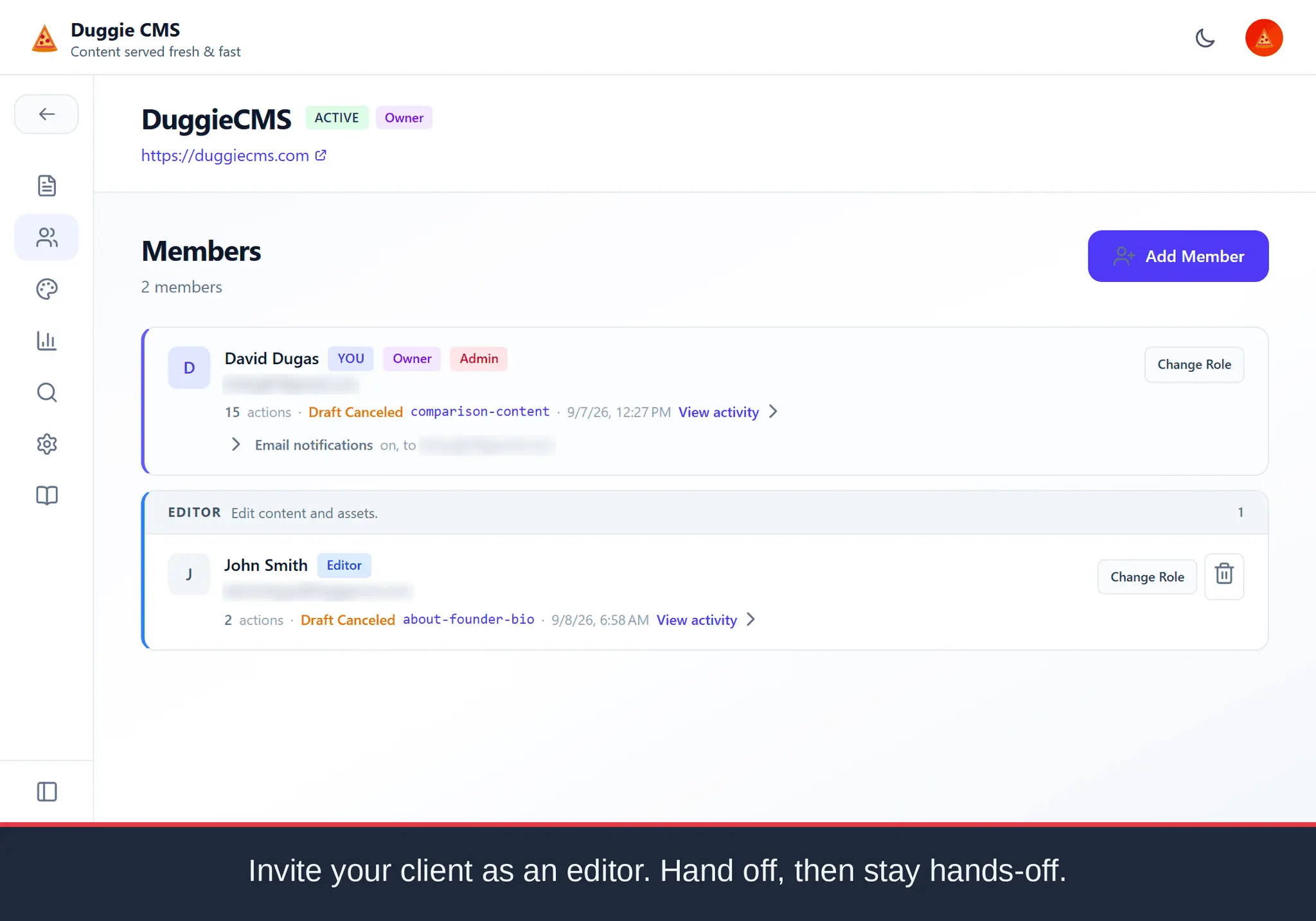 Screenshot 2 of Duggie CMS