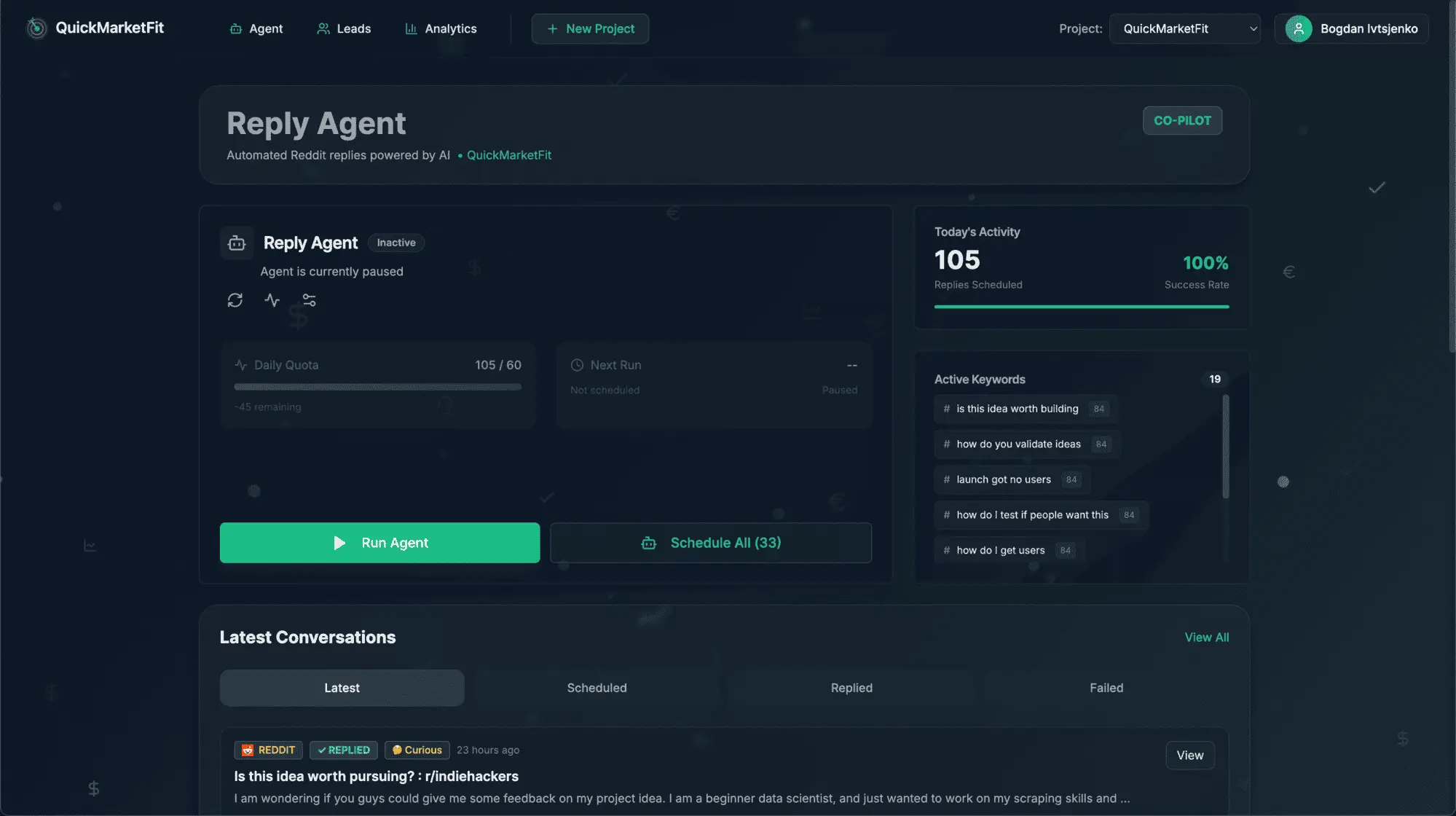 Screenshot 1 of QuickMarketfit