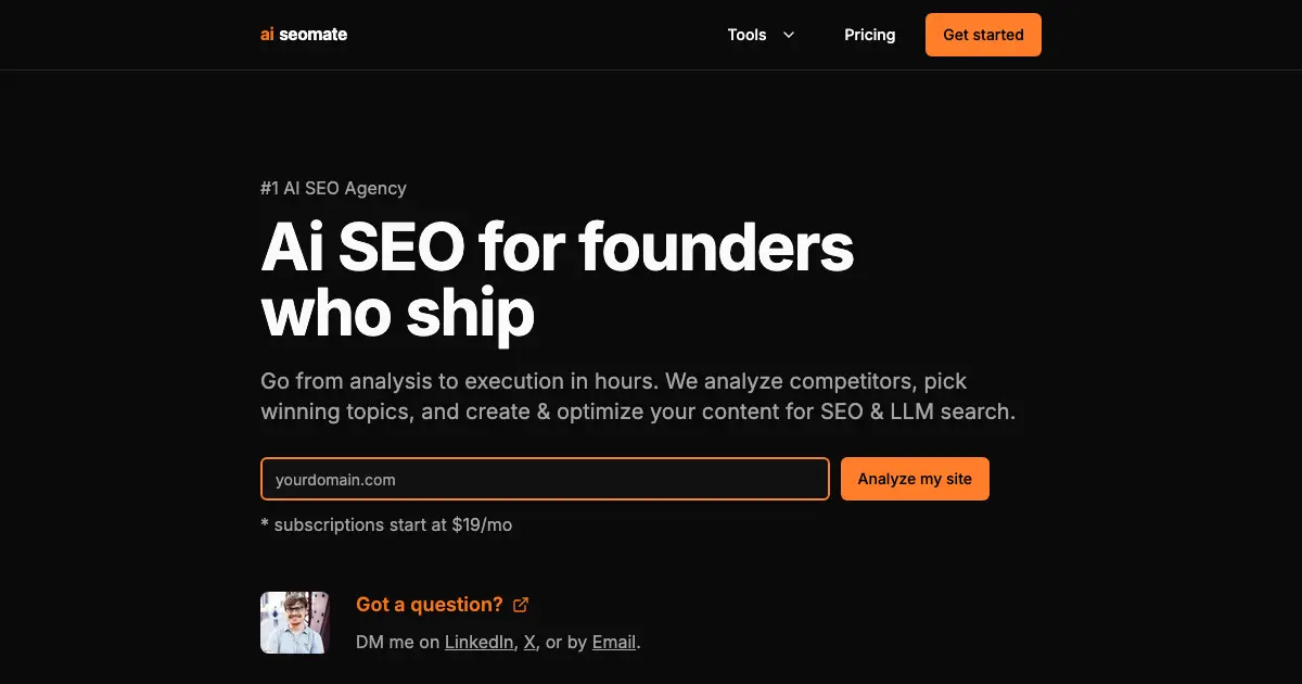 Screenshot 1 of AISeoMate