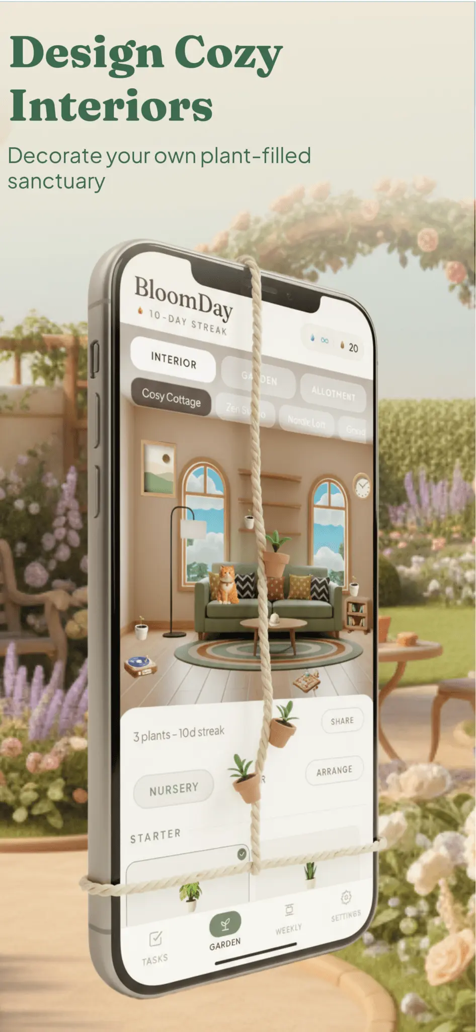 Screenshot 3 of BloomDay: Tasks & Garden