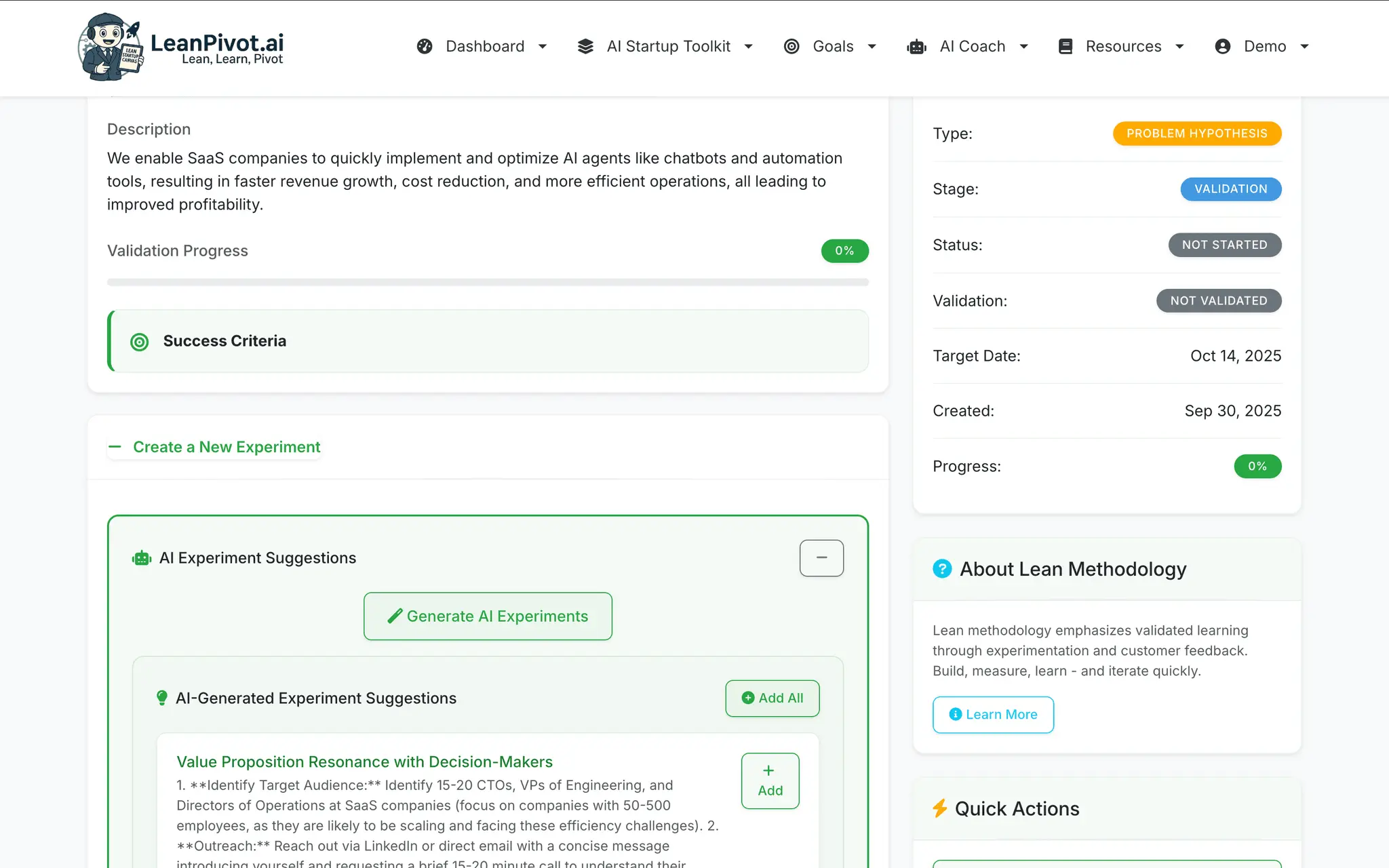 Screenshot 6 of LeanPivot.ai