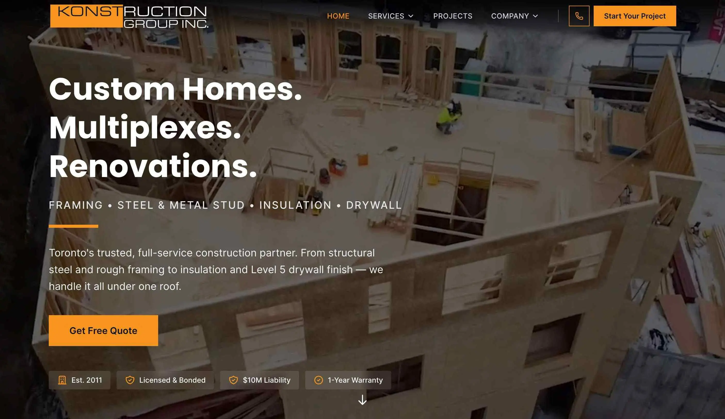 Screenshot 1 of Konstruction Group Inc.
