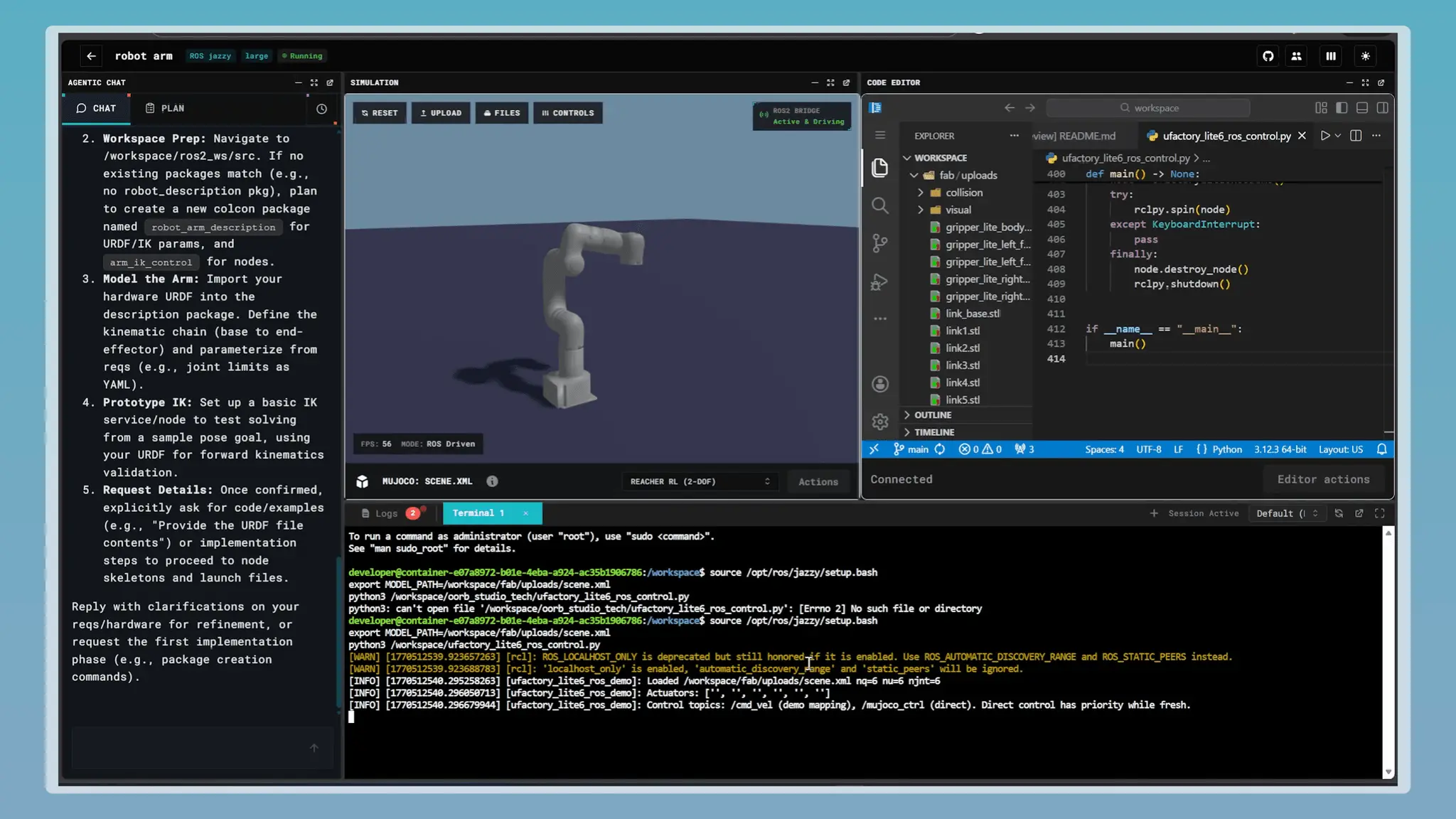 Screenshot 8 of OORB Studio, the Replit for robotics
