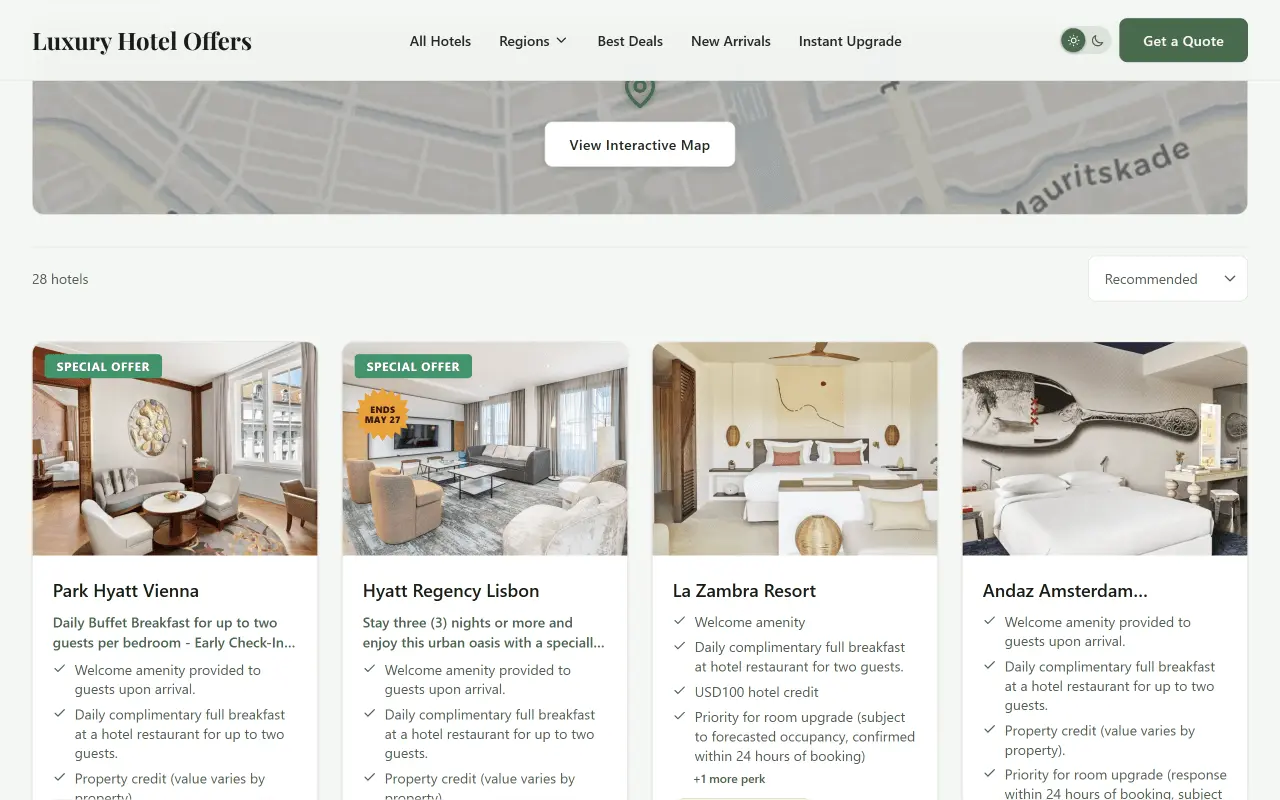 Screenshot 1 of Luxury Hotel Offers