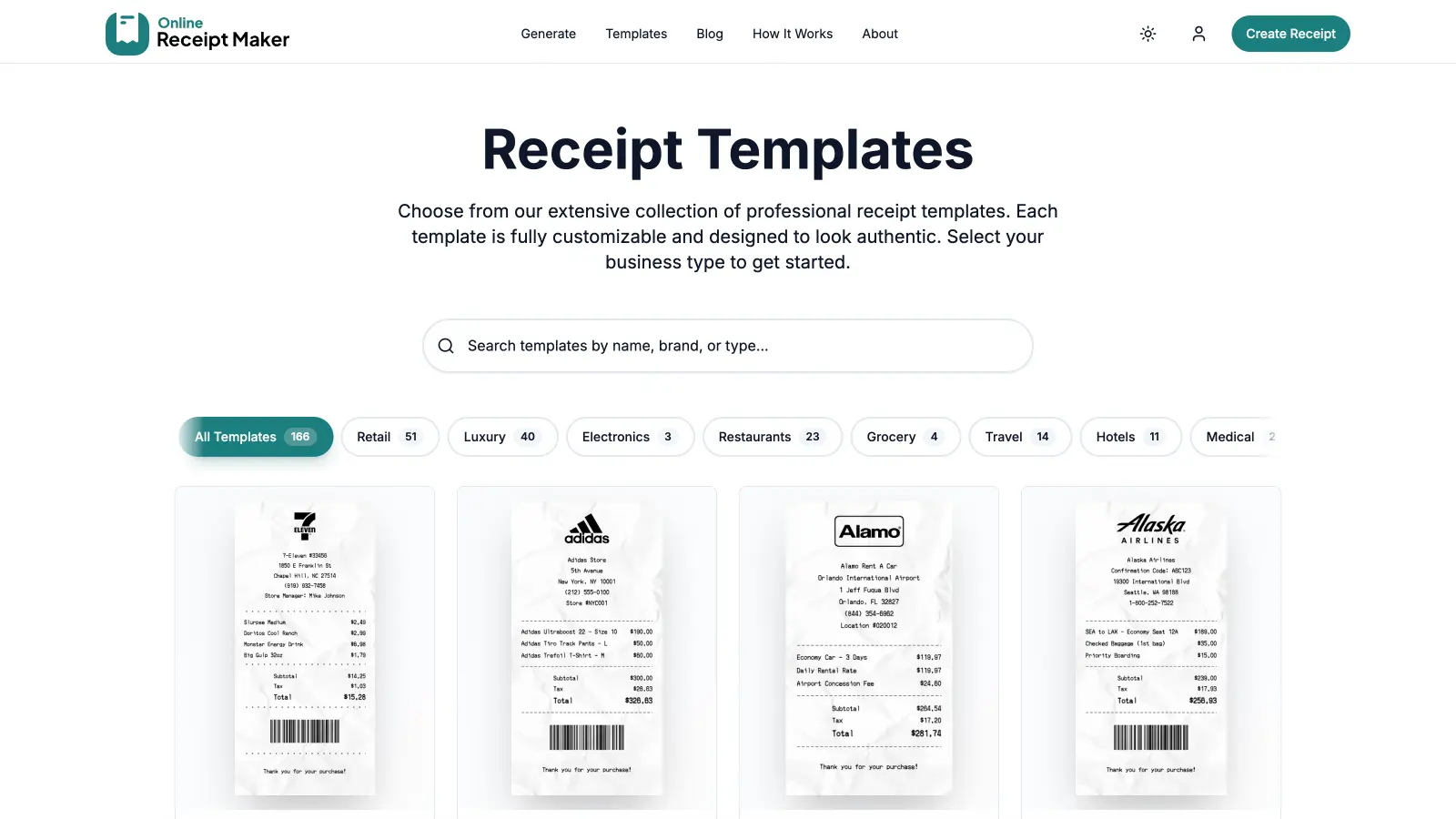 Screenshot 1 of Online Receipt Maker