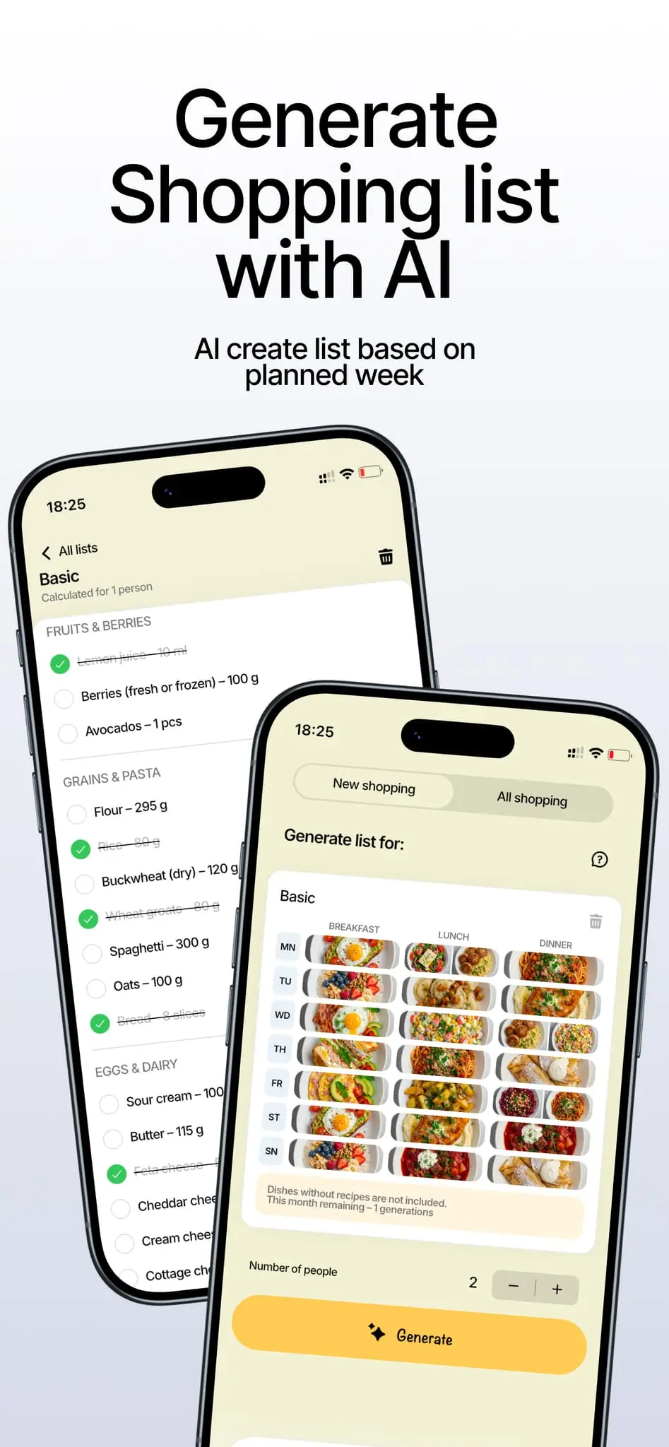 Screenshot 1 of FoodsPlans